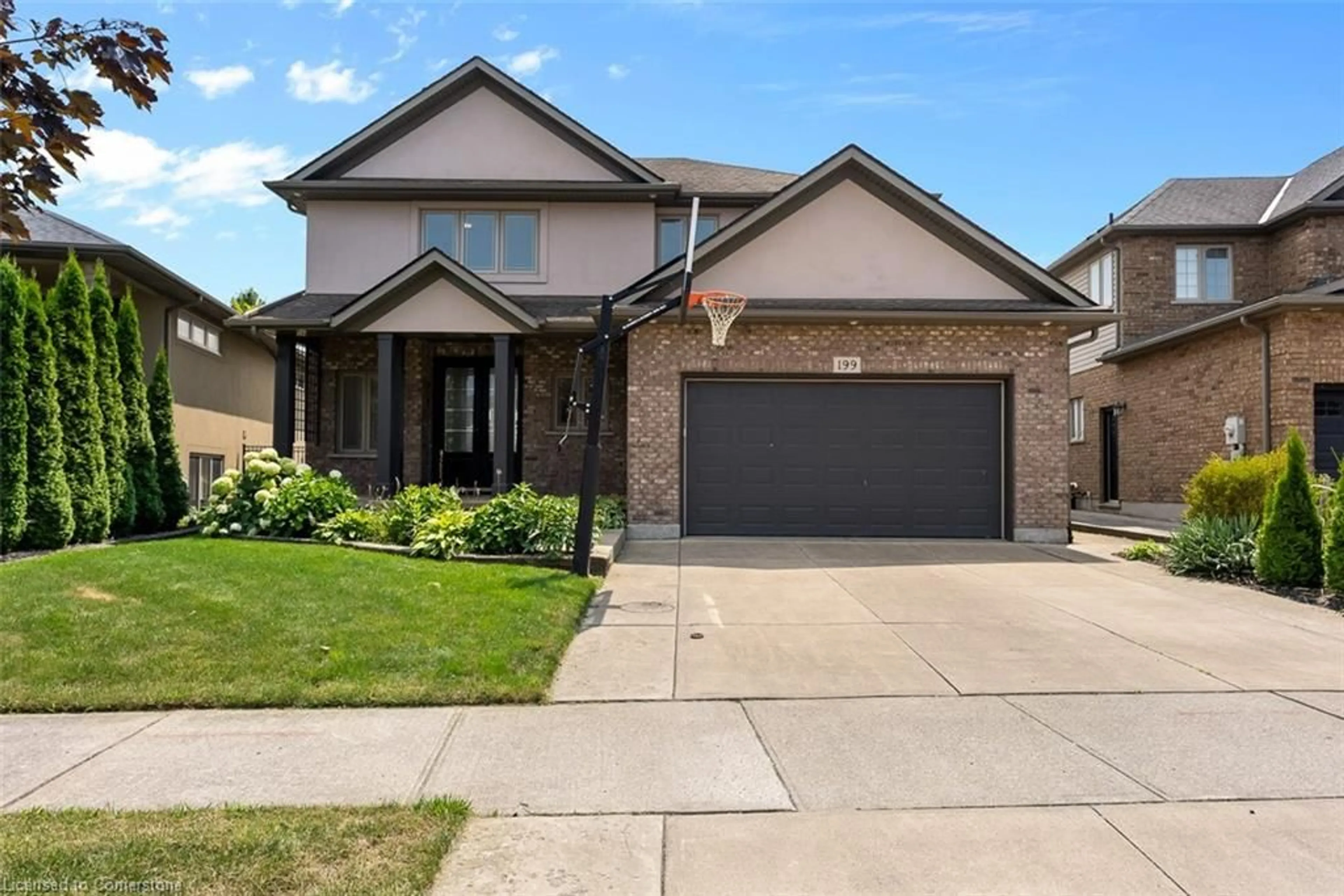 Home with brick exterior material, street for 199 Tuliptree Rd, Thorold Ontario L2V 0A4