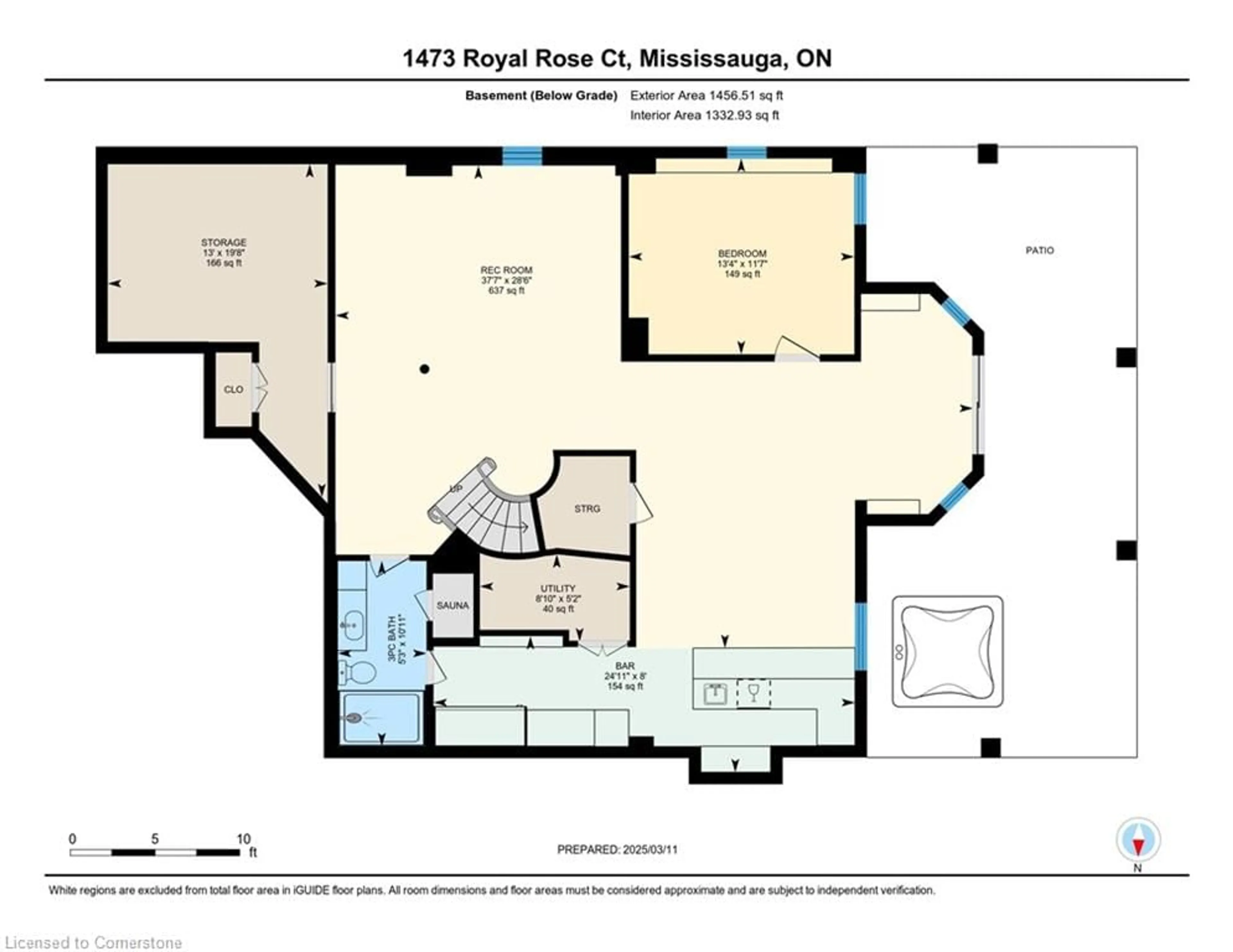Floor plan for 1473 Royal Rose Crt, Mississauga Ontario L5V 1H4