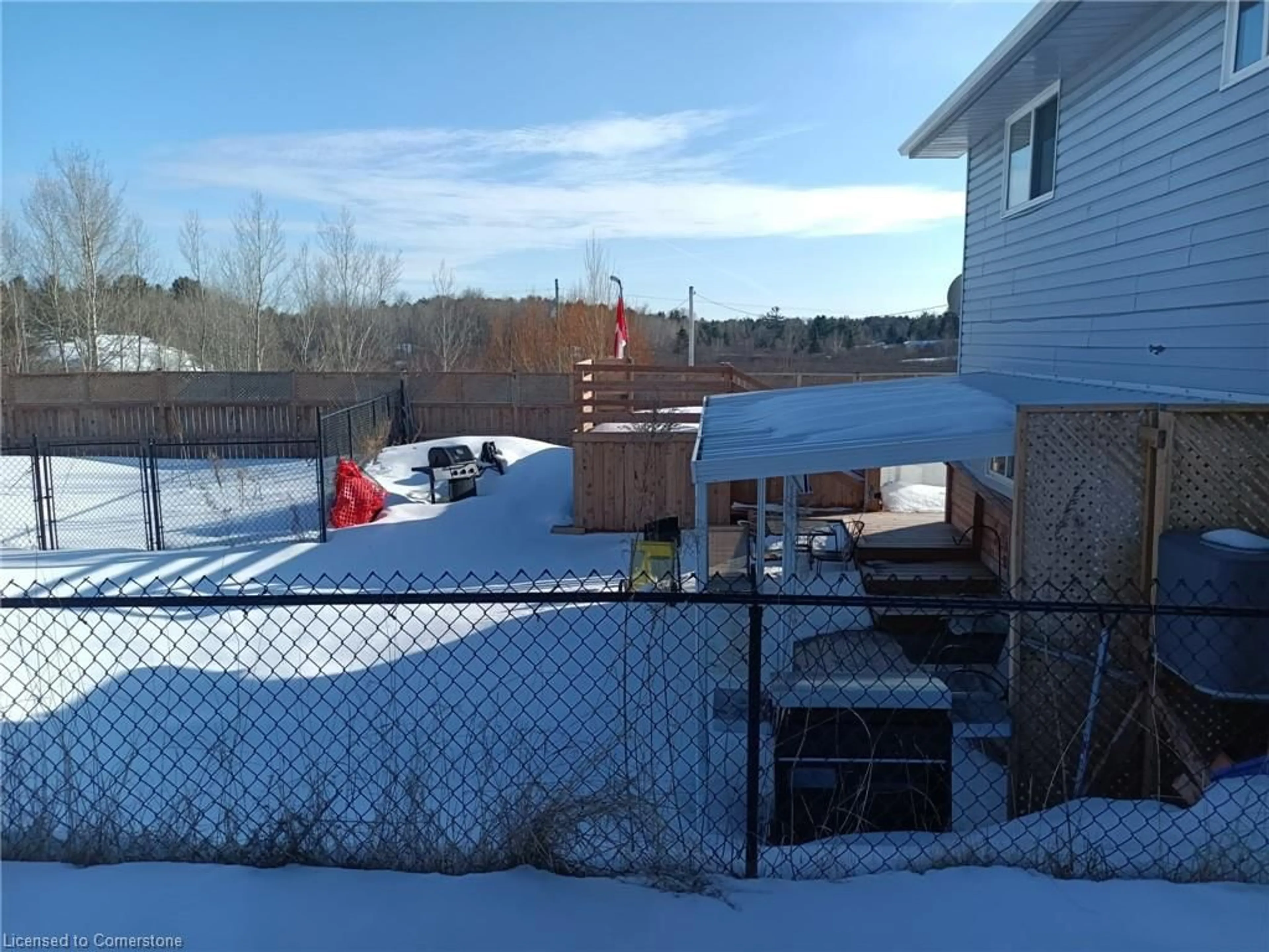 A pic from outside/outdoor area/front of a property/back of a property/a pic from drone, water/lake/river/ocean view for 200 Hartley Bay Rd, Alban Ontario P0M 1A0