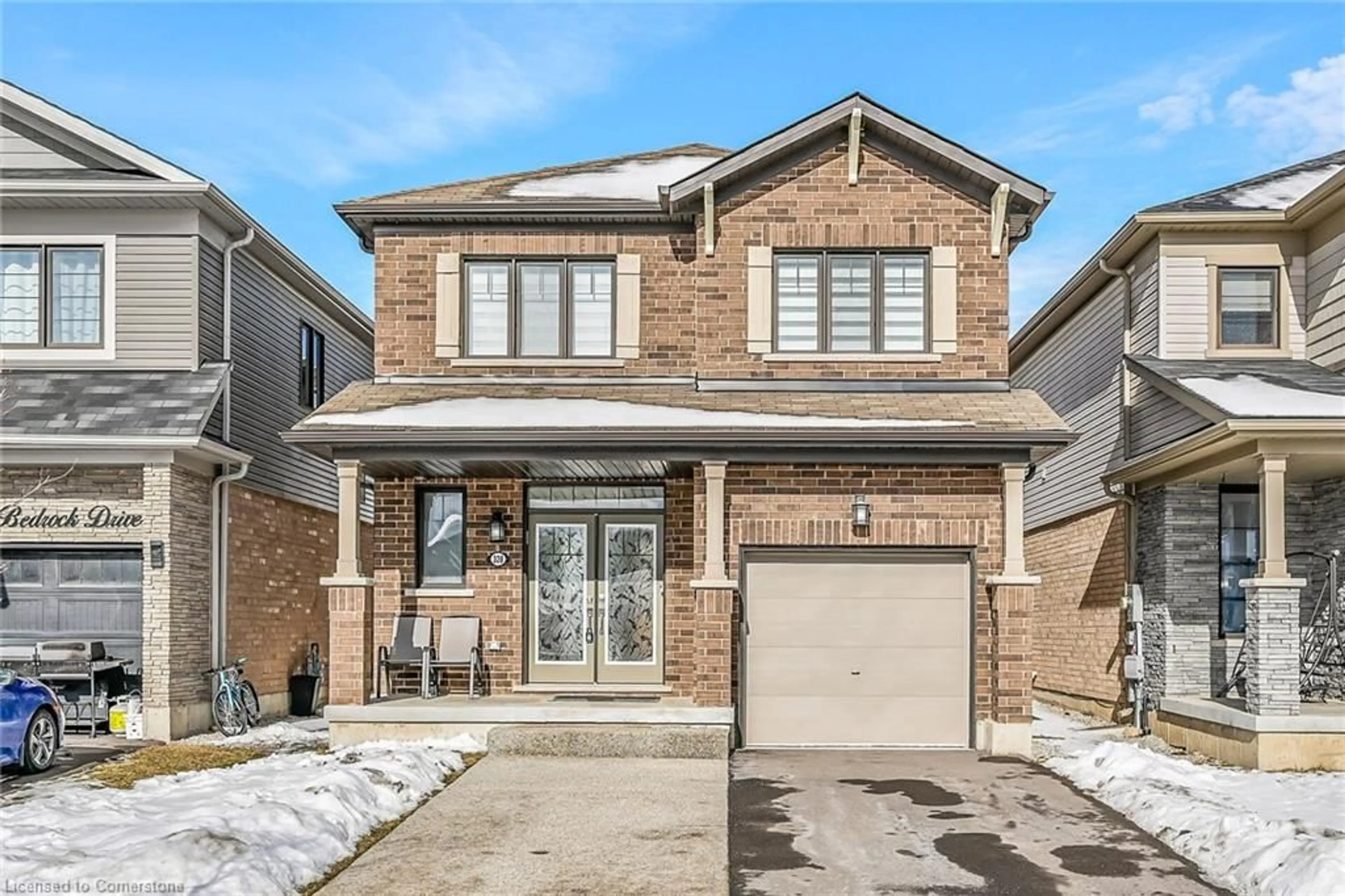 Home with brick exterior material, street for 328 Bedrock Dr, Stoney Creek Ontario L8J 0B6