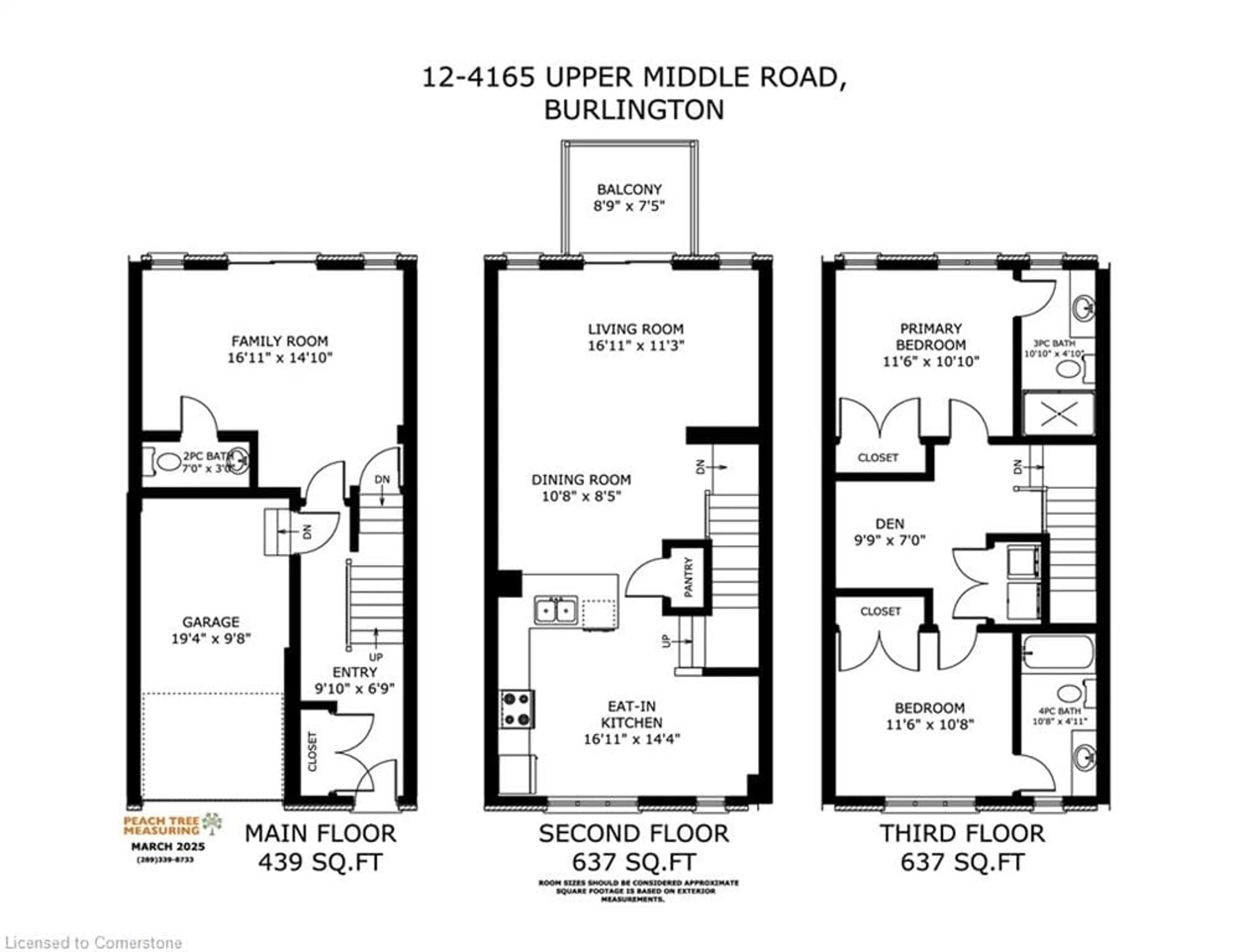 Floor plan for 4165 Upper Middle Rd #12, Burlington Ontario L7M 0V4