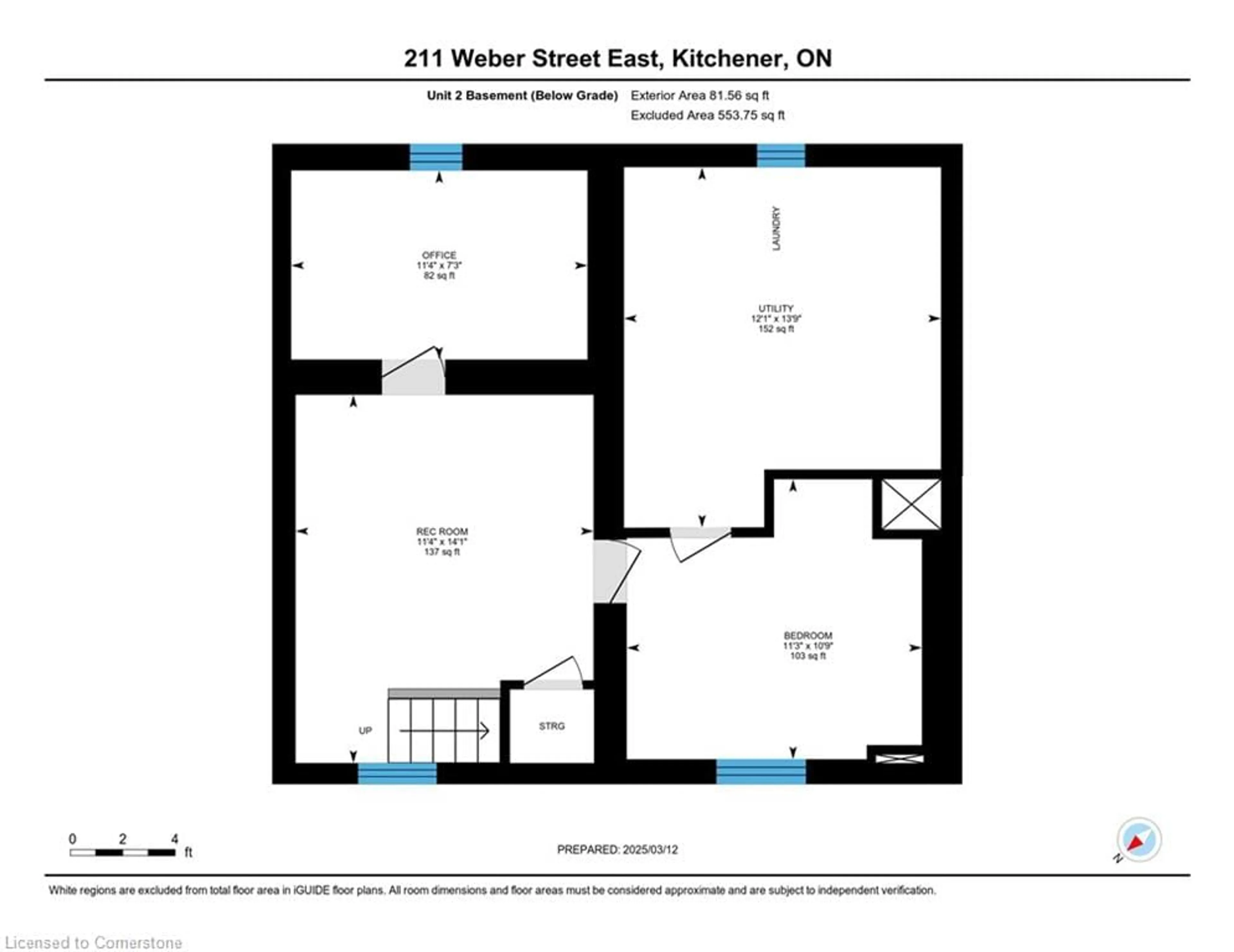 Floor plan for 211 Weber St, Kitchener Ontario N2H 1E7