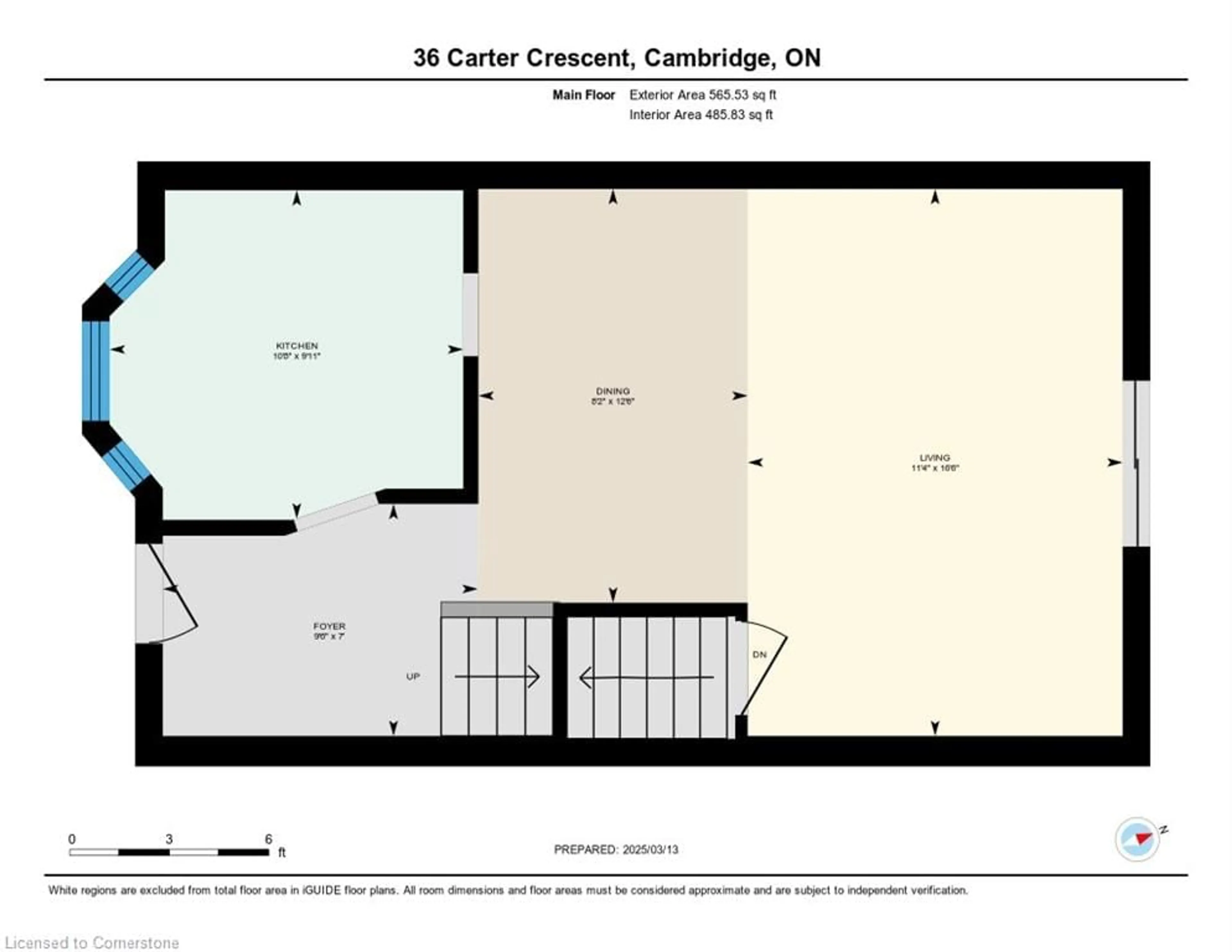 Floor plan for 36 Carter Cres, Cambridge Ontario N1R 7L8