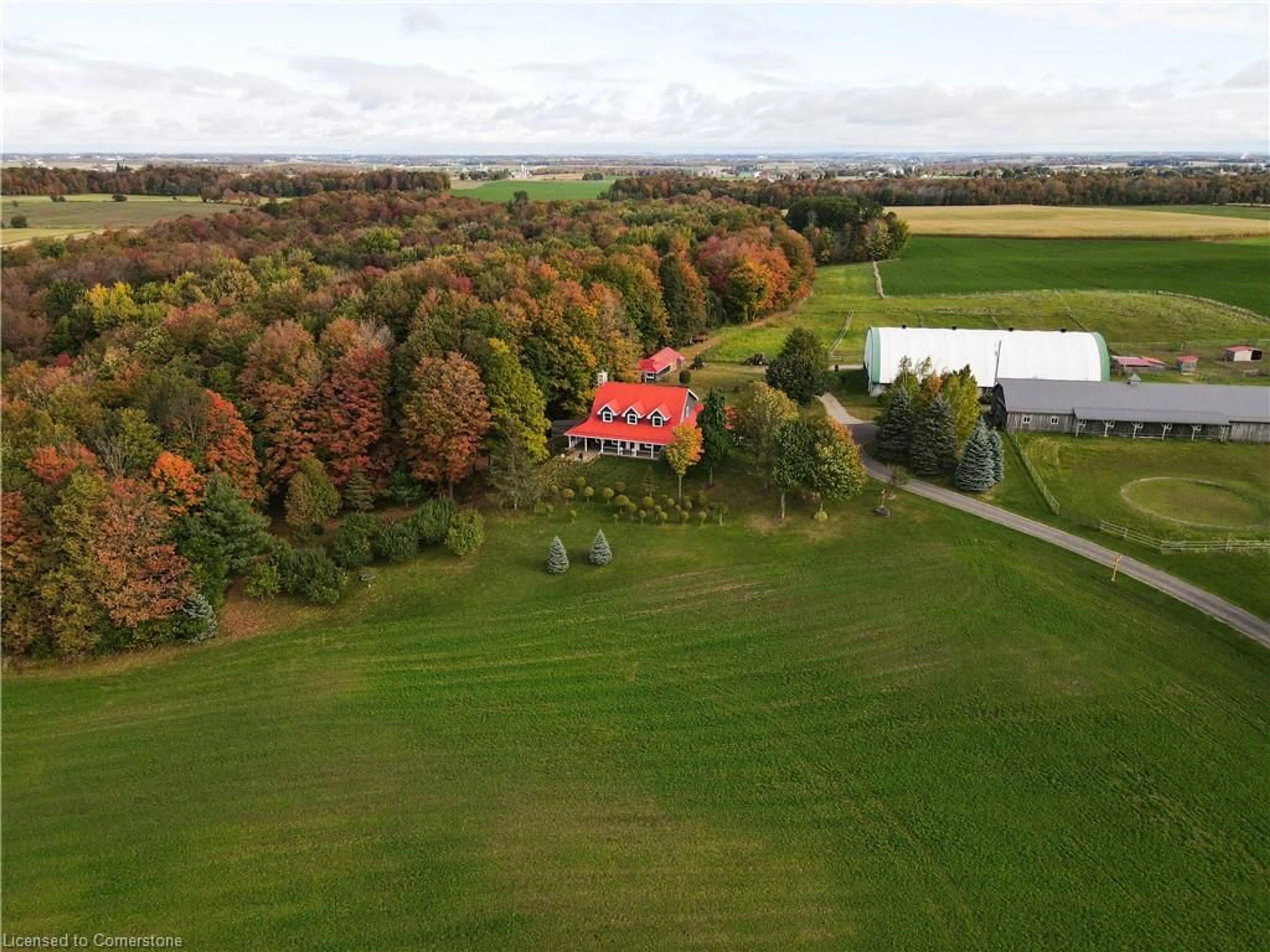 A pic from outside/outdoor area/front of a property/back of a property/a pic from drone, building for 3855 Hessen Strasse, Wellesley Ontario N0B 2M0