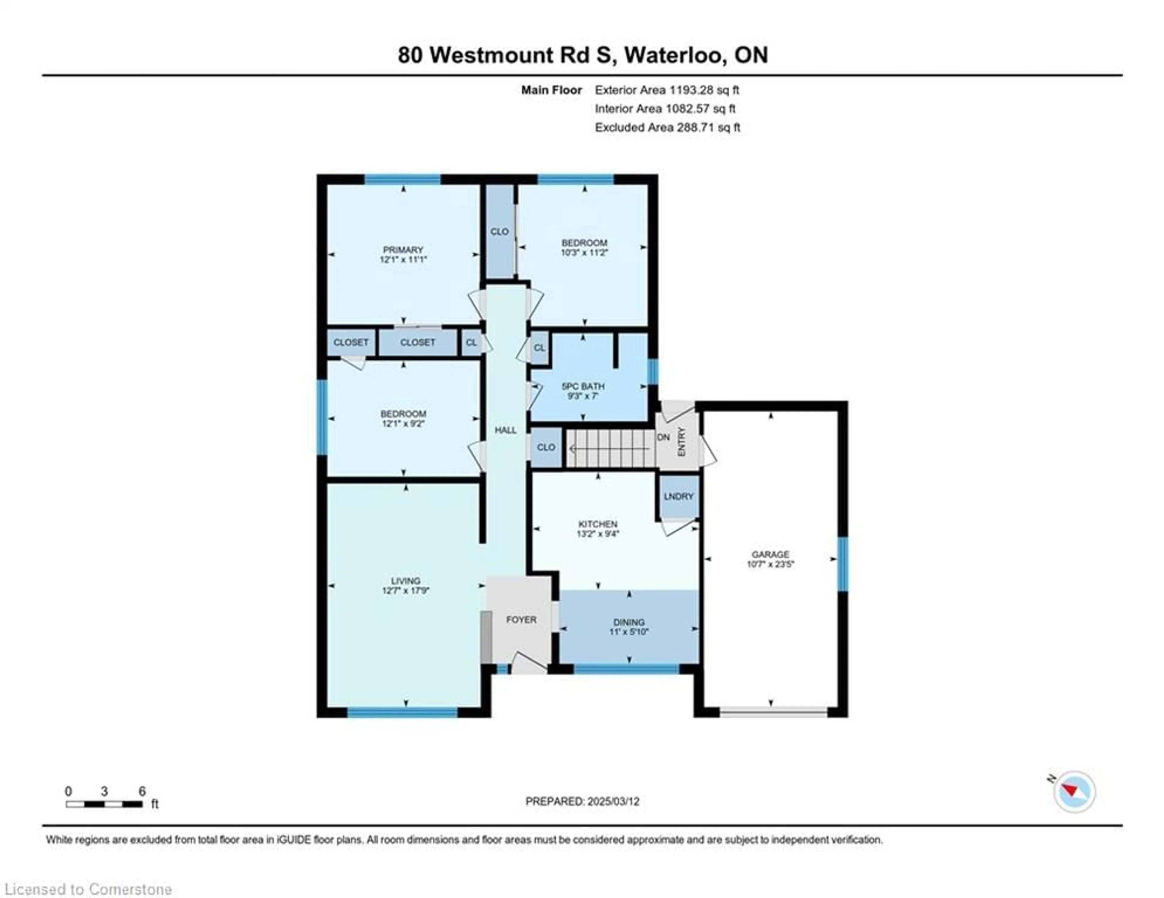 Floor plan for 80 Westmount Rd, Waterloo Ontario N2L 2L1