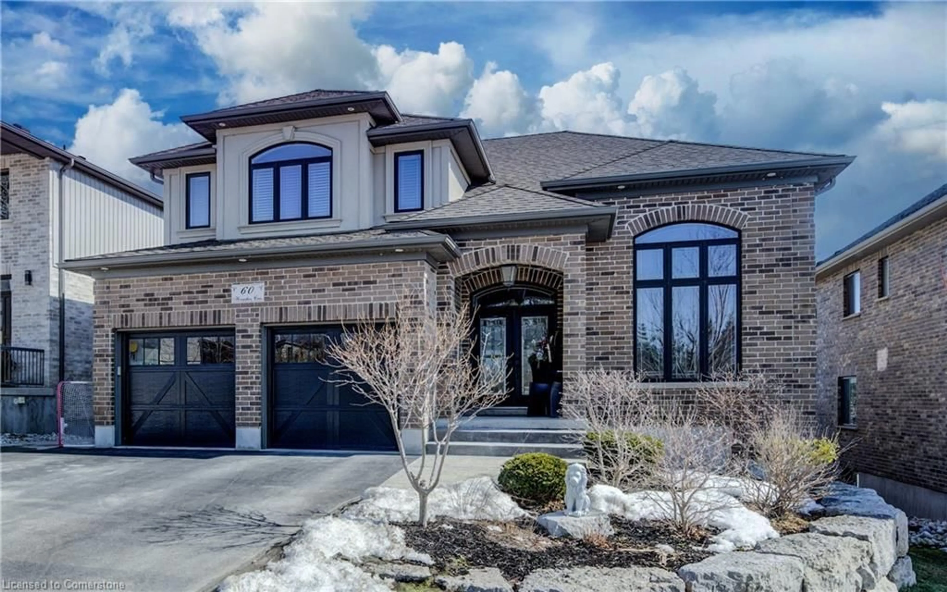 Home with brick exterior material, street for 60 Horseshoe Cres, Breslau Ontario N0B 1M0