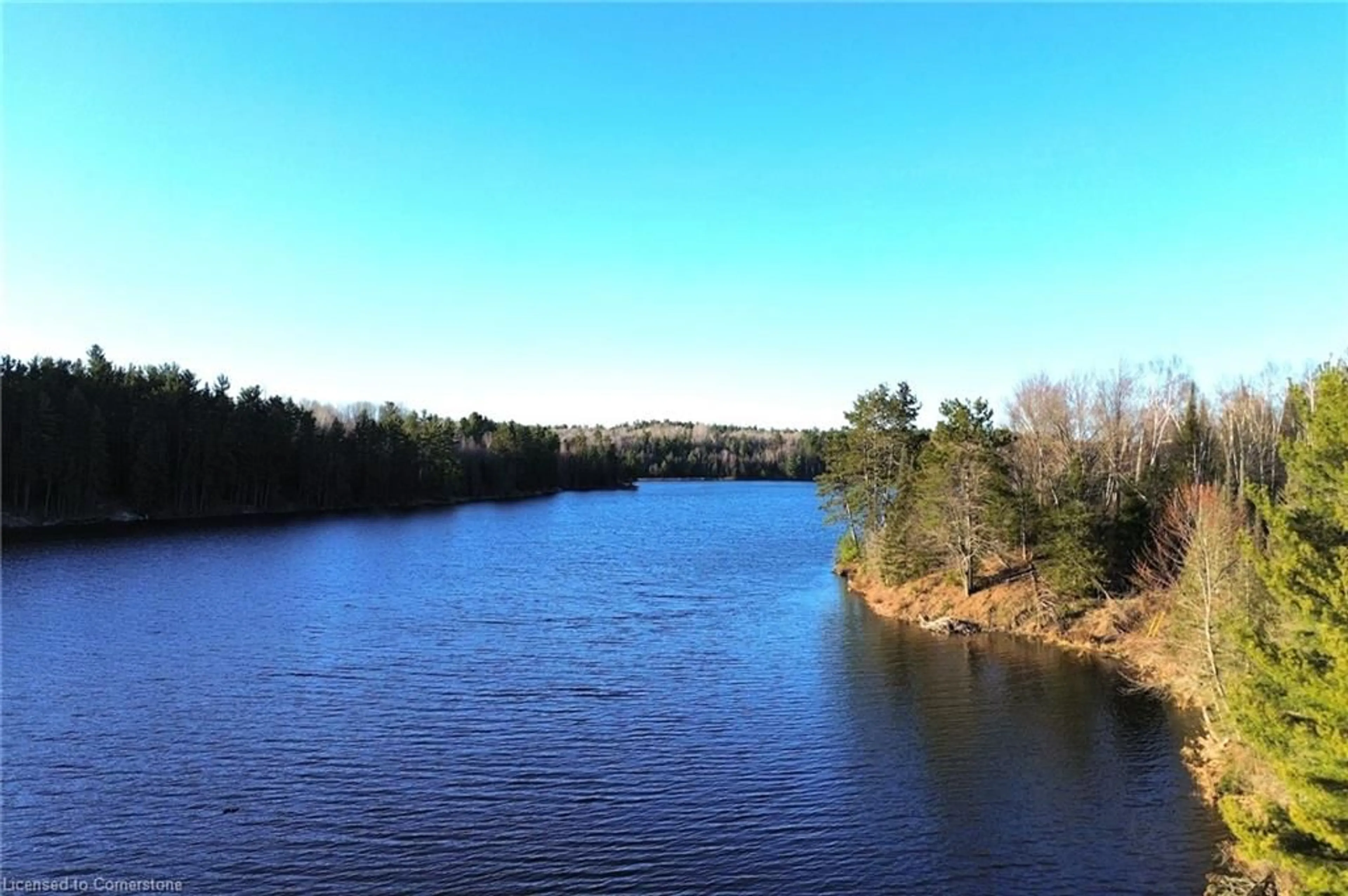 A pic from outside/outdoor area/front of a property/back of a property/a pic from drone, water/lake/river/ocean view for 0 West Lake Rd, Massey Ontario P0P 1P0