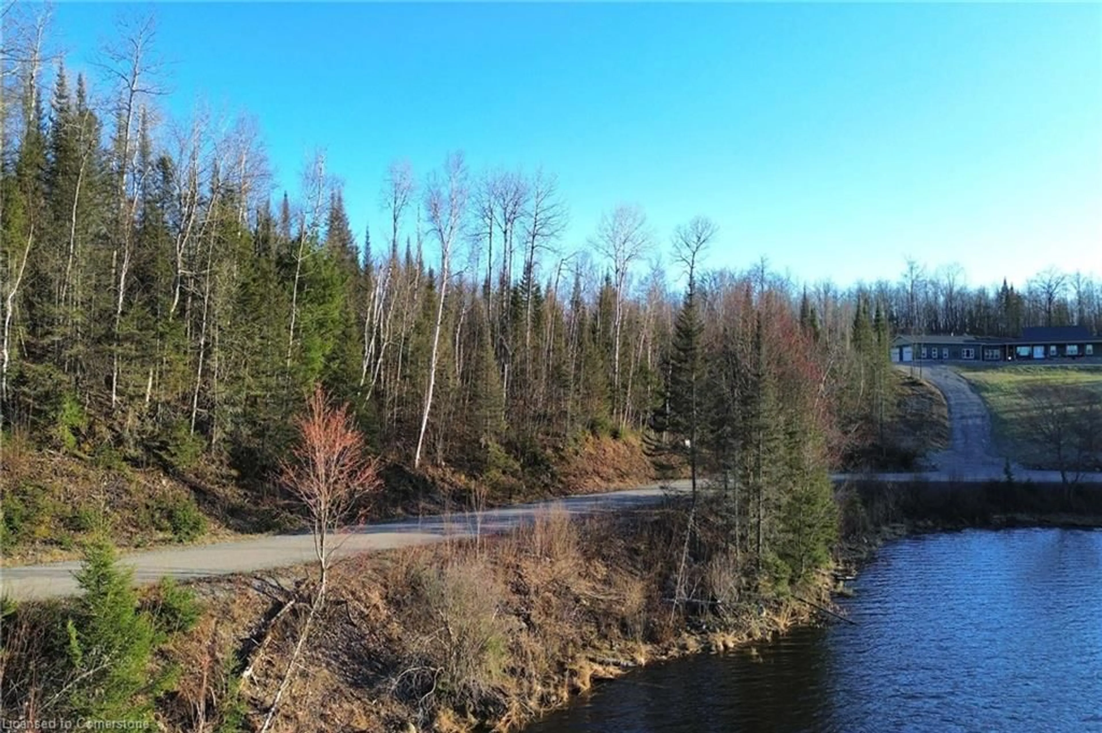 A pic from outside/outdoor area/front of a property/back of a property/a pic from drone, forest/trees view for 0 West Lake Rd, Massey Ontario P0P 1P0