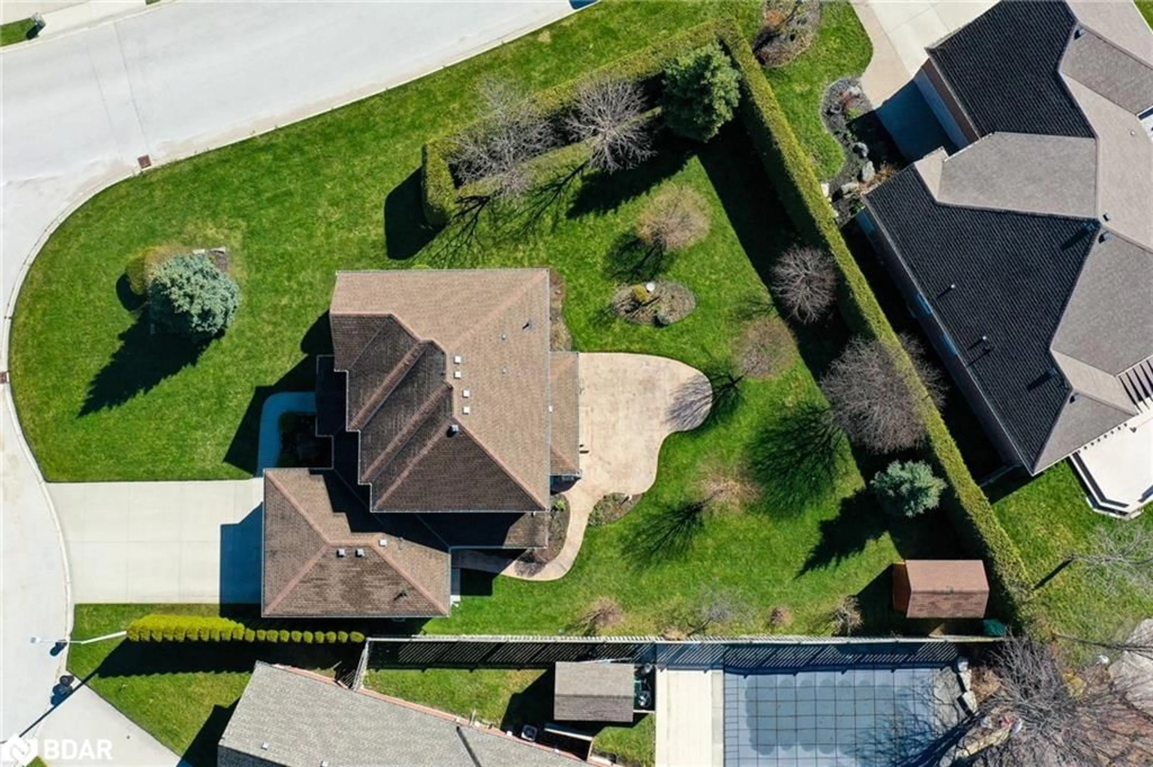 A pic from outside/outdoor area/front of a property/back of a property/a pic from drone, street for 438 Biener Dr, Saugeen Shores Ontario N0H 2C2