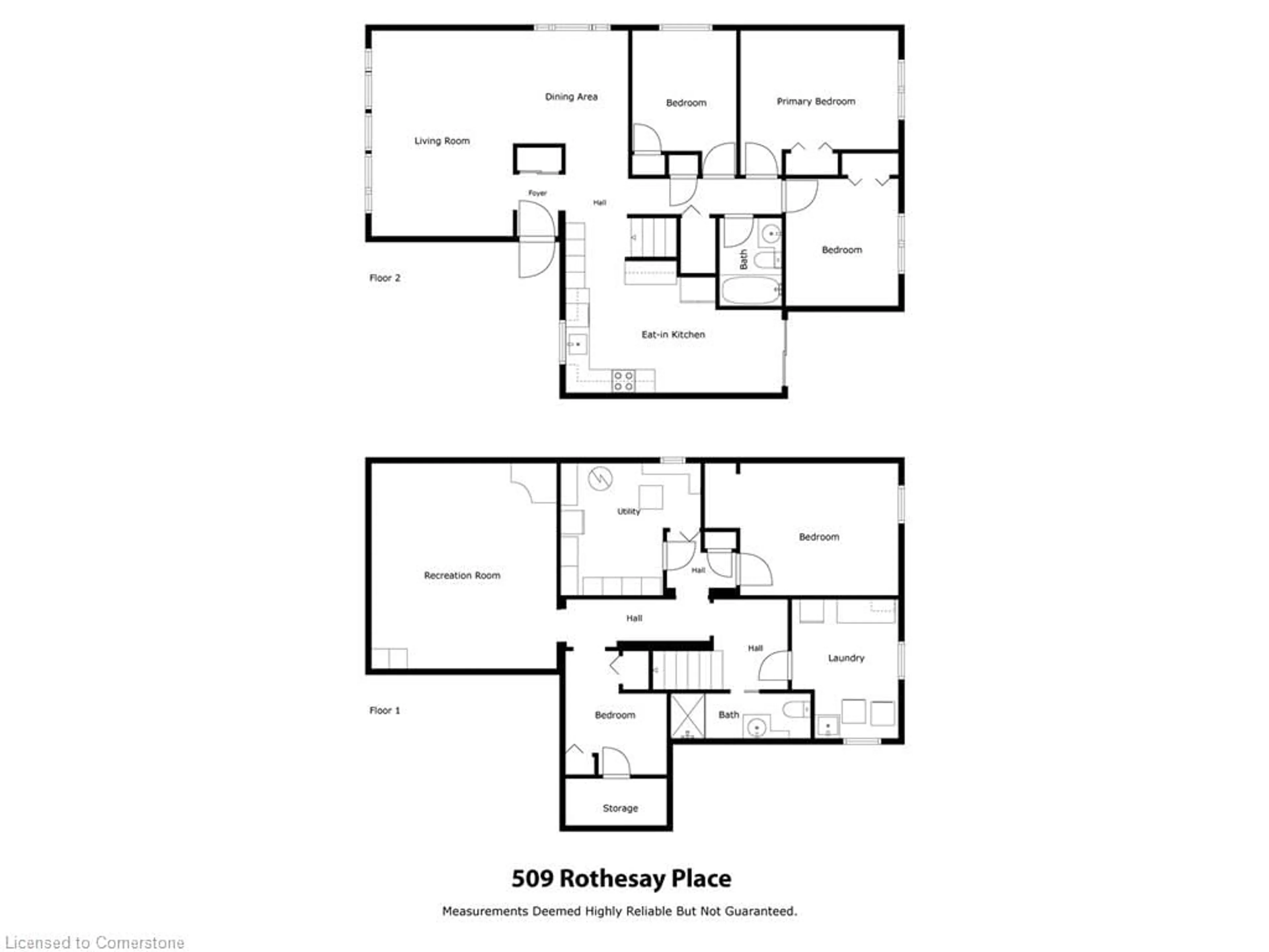 Floor plan for 509 Rothesay Pl, Burlington Ontario L7N 3E3