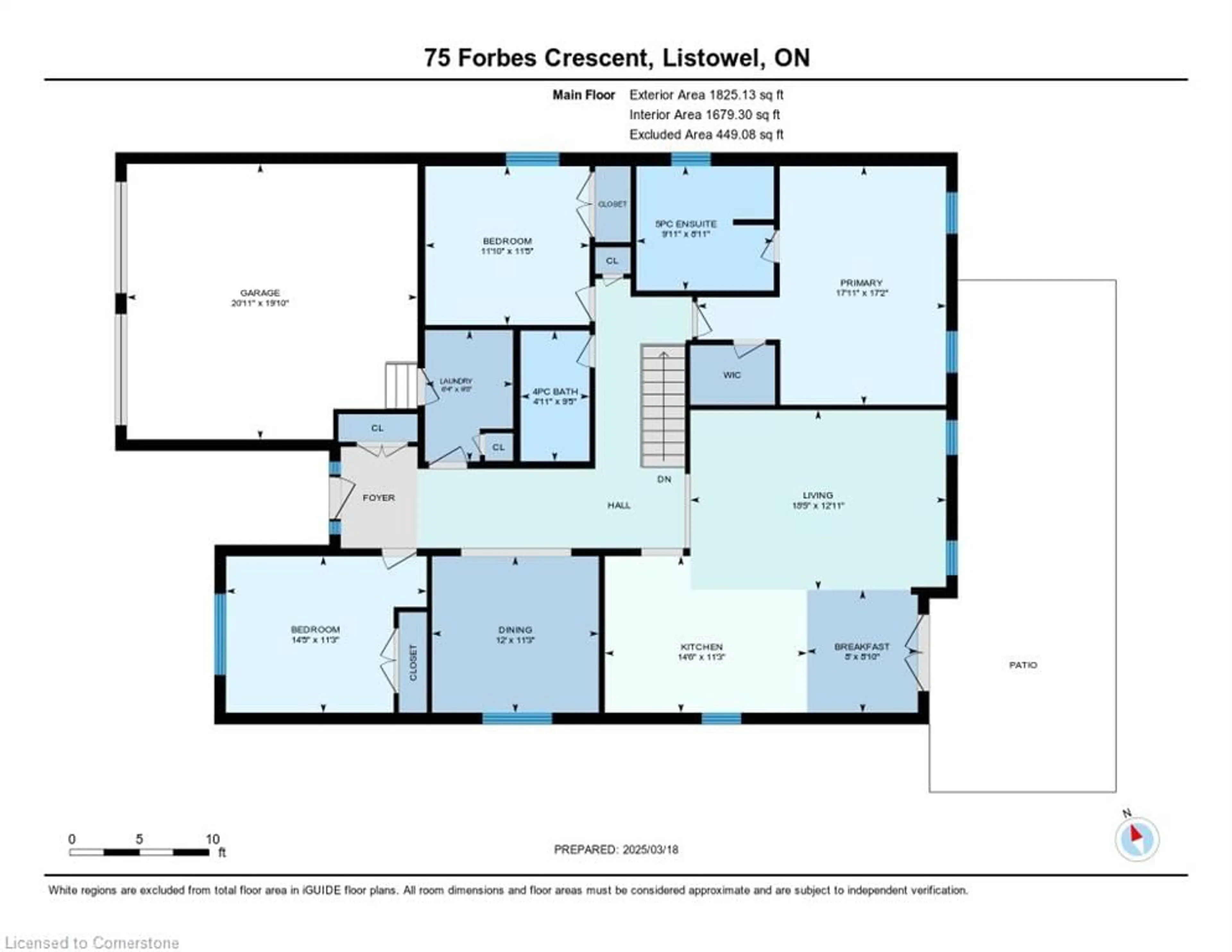 Floor plan for 75 Forbes Cres, Listowel Ontario N4W 0B8