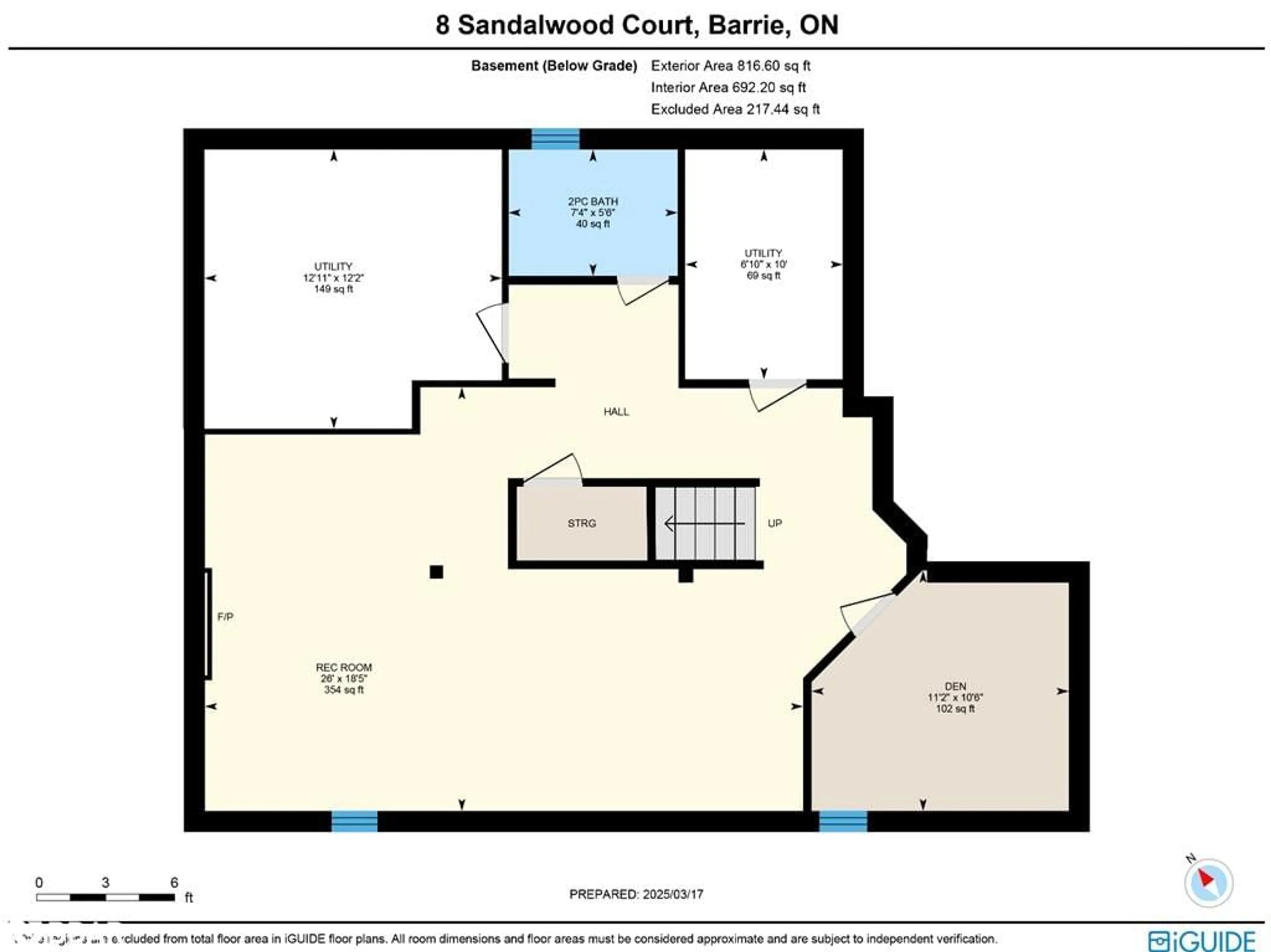 Floor plan for 8 Sandalwood Crt, Barrie Ontario L4N 0G8