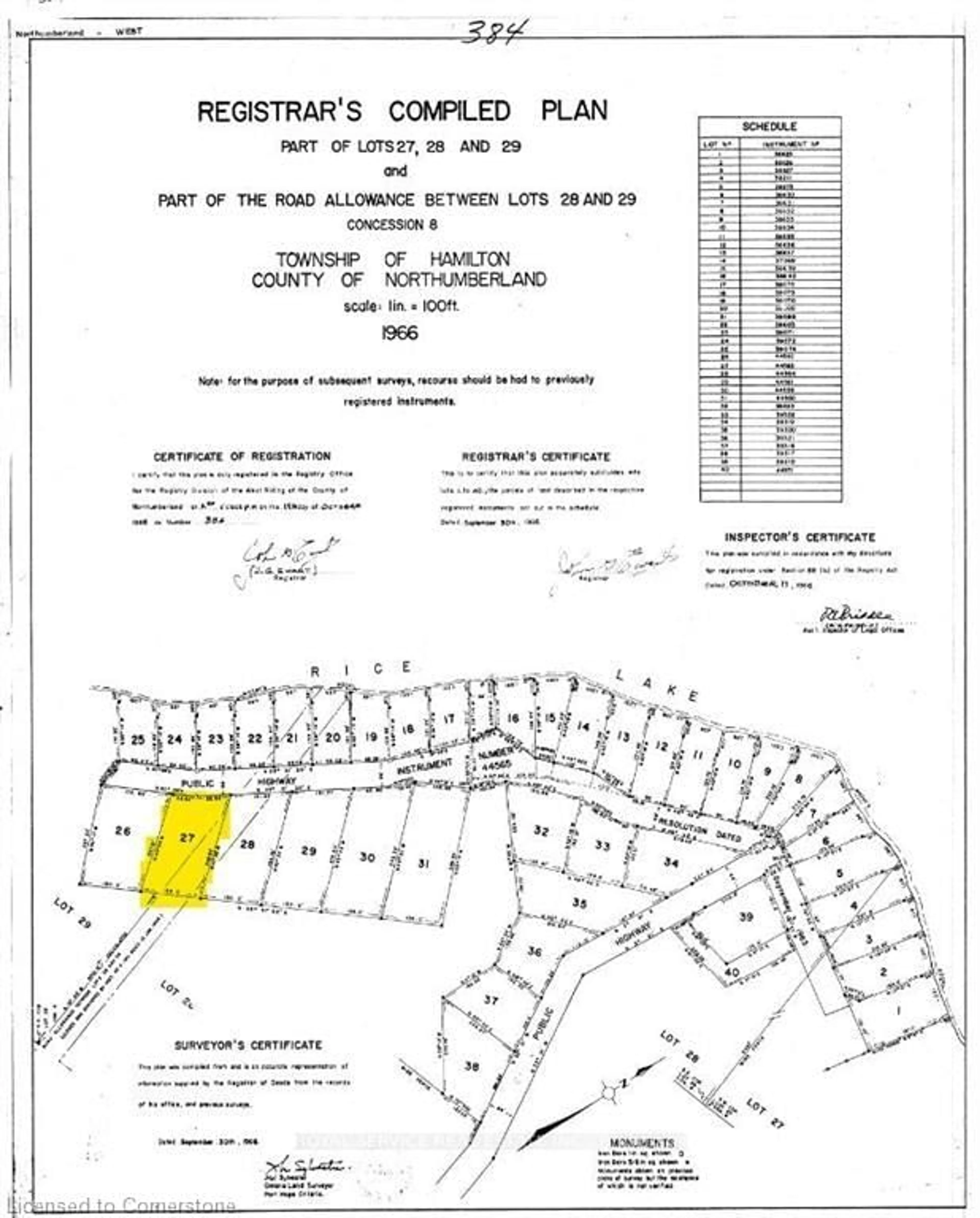 Floor plan for LOT 27 Bamsey Dr, Hamilton Twp Ontario K0L 1E0