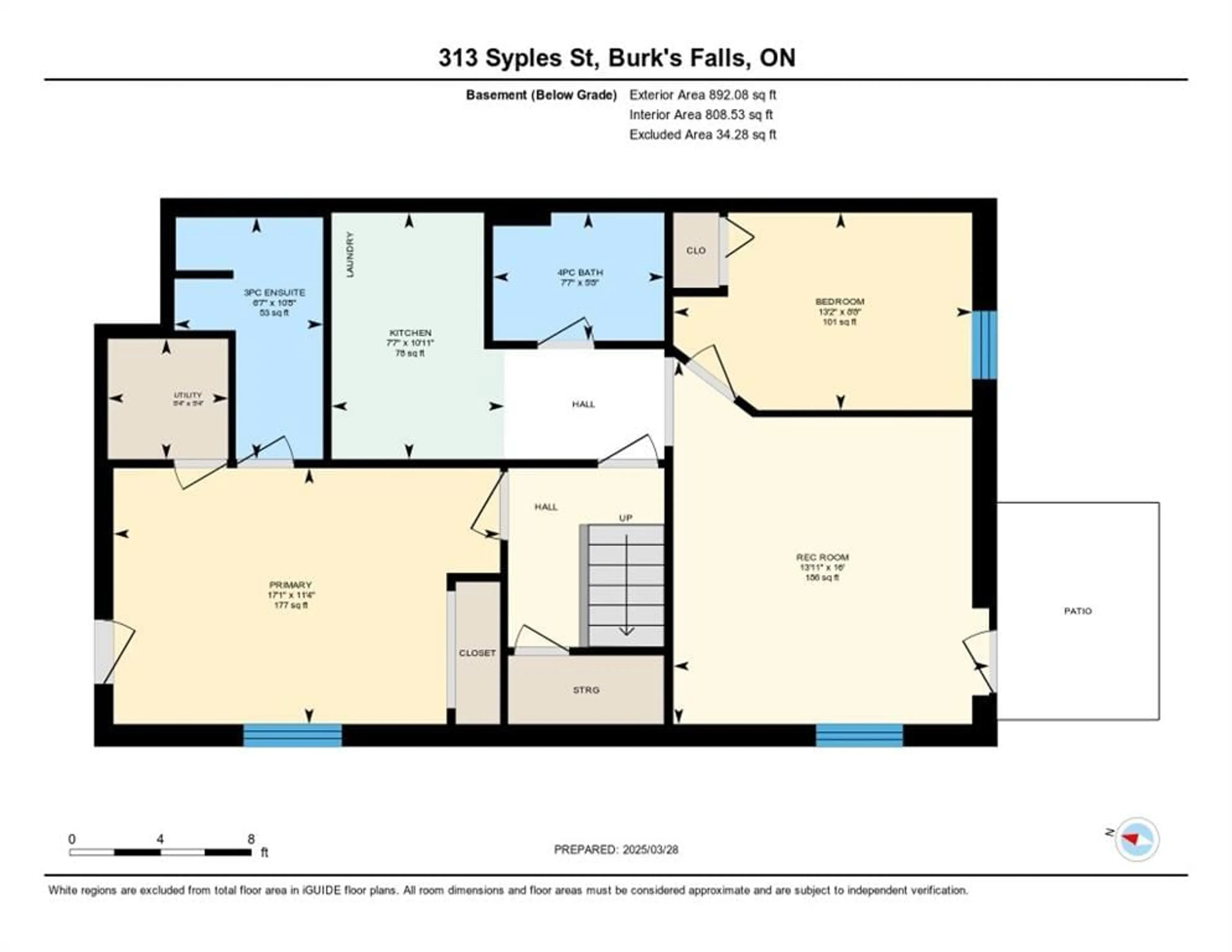 Floor plan for 313 Syples St, Burk's Falls Ontario P0A 1C0