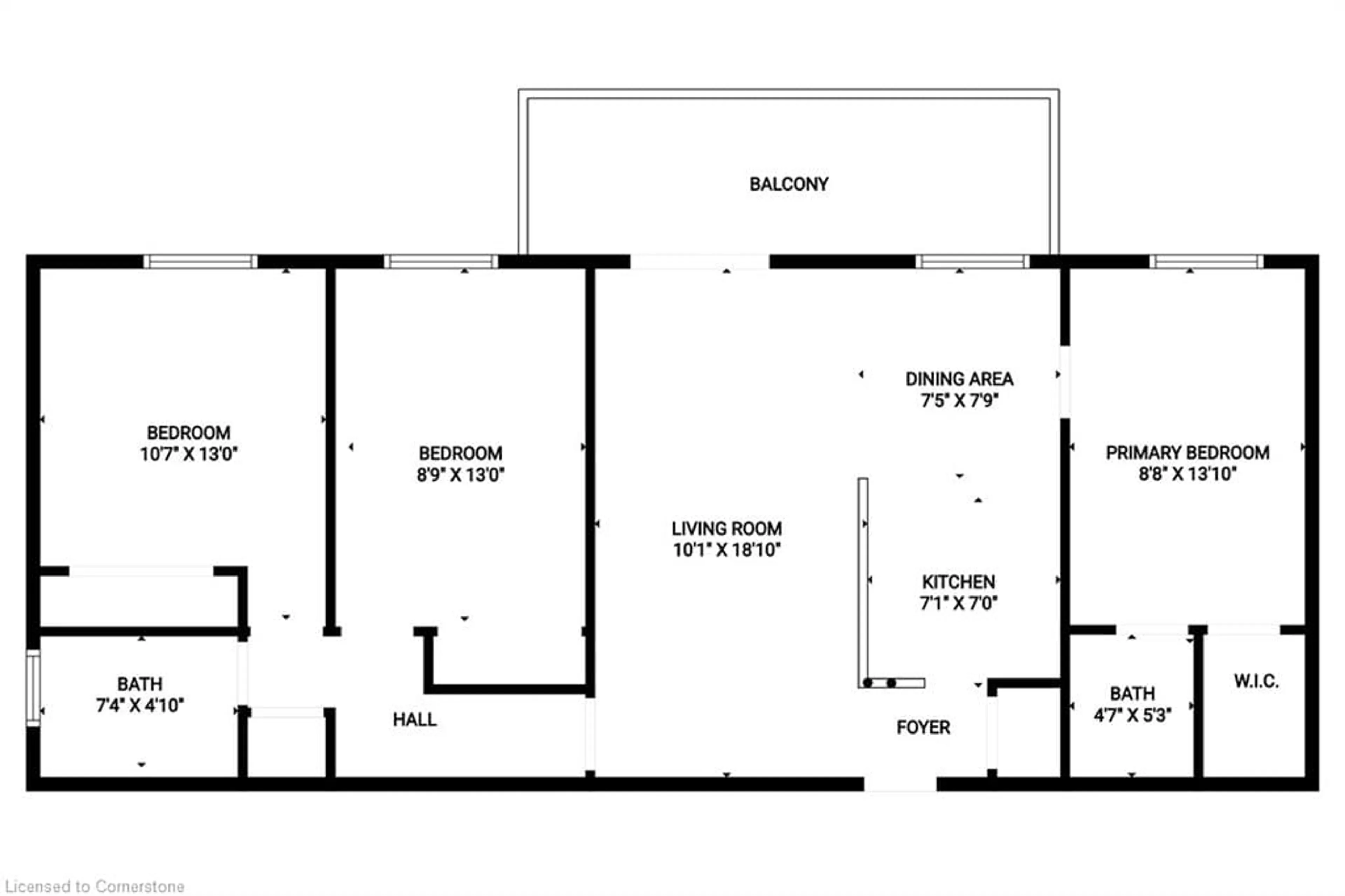 Floor plan for 851 Queenston Rd #404, Hamilton Ontario L8G 1B4