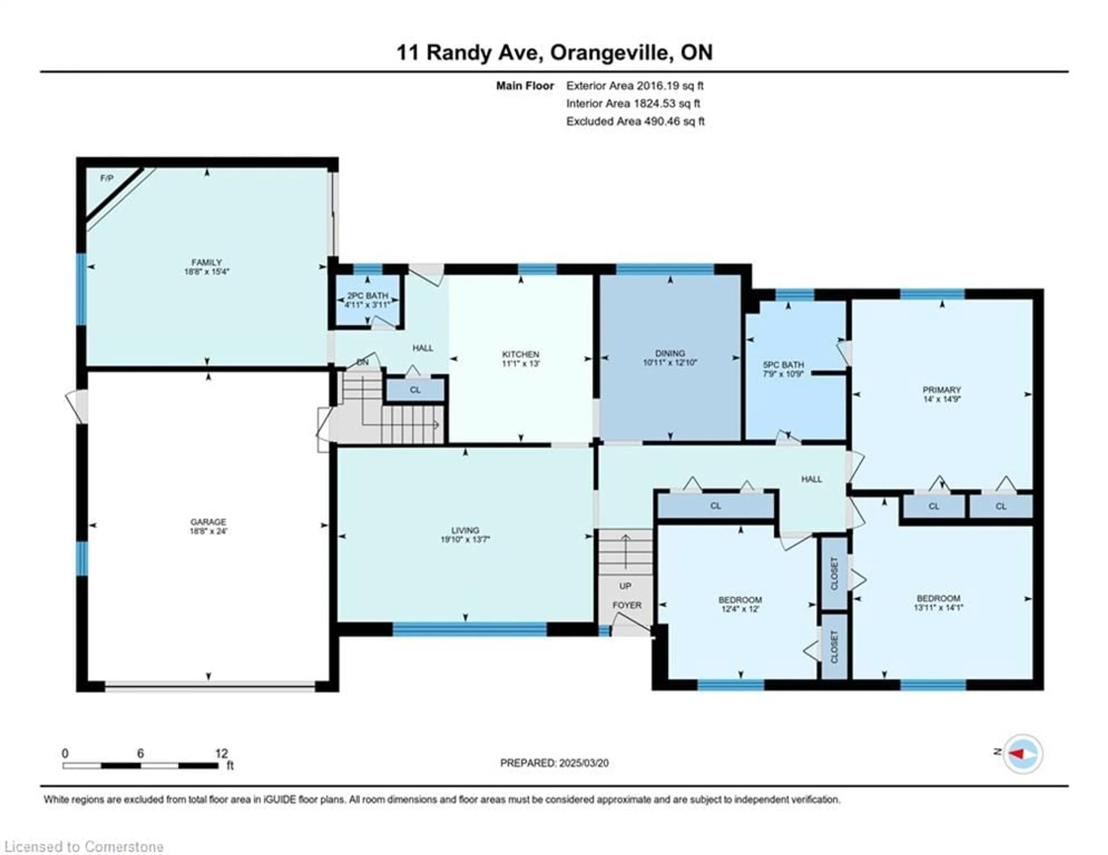 Floor plan for 11 Randy Ave, Orangeville Ontario L9W 2A2