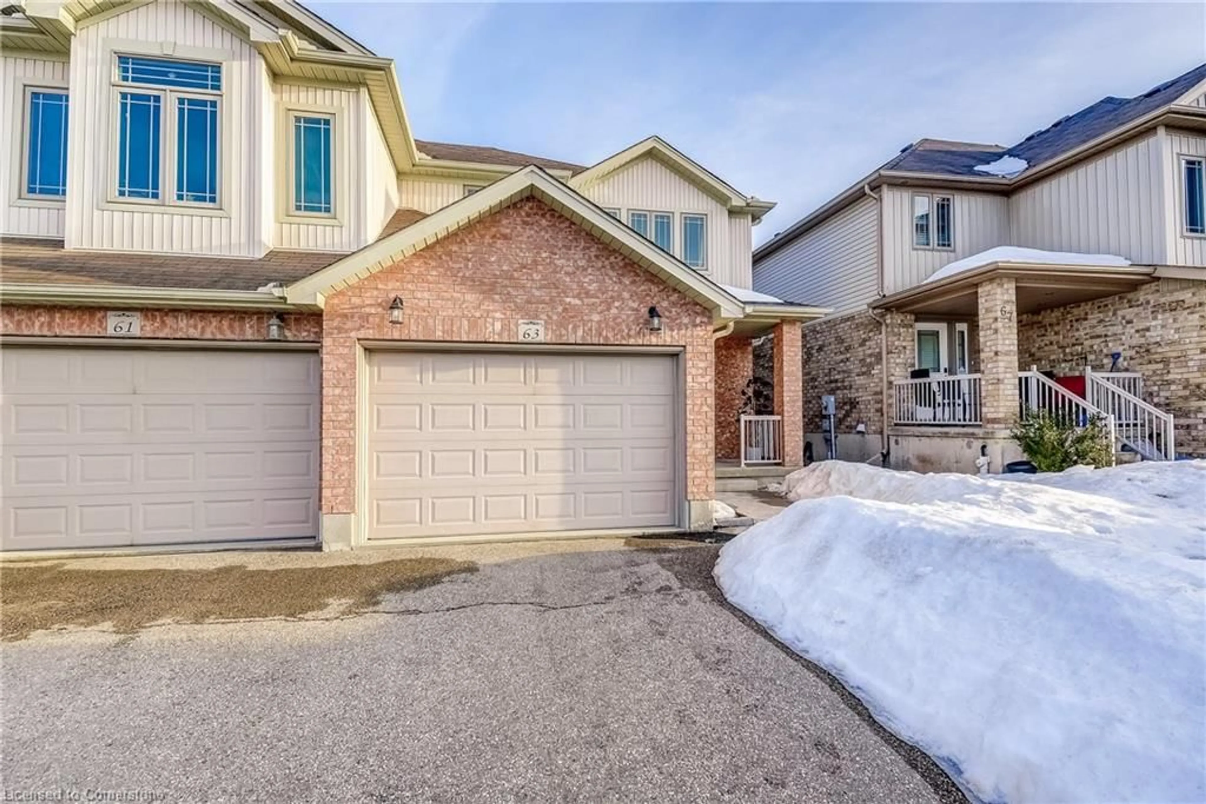 Home with brick exterior material, street for 63 Huck Cres, Kitchener Ontario N2N 0A4
