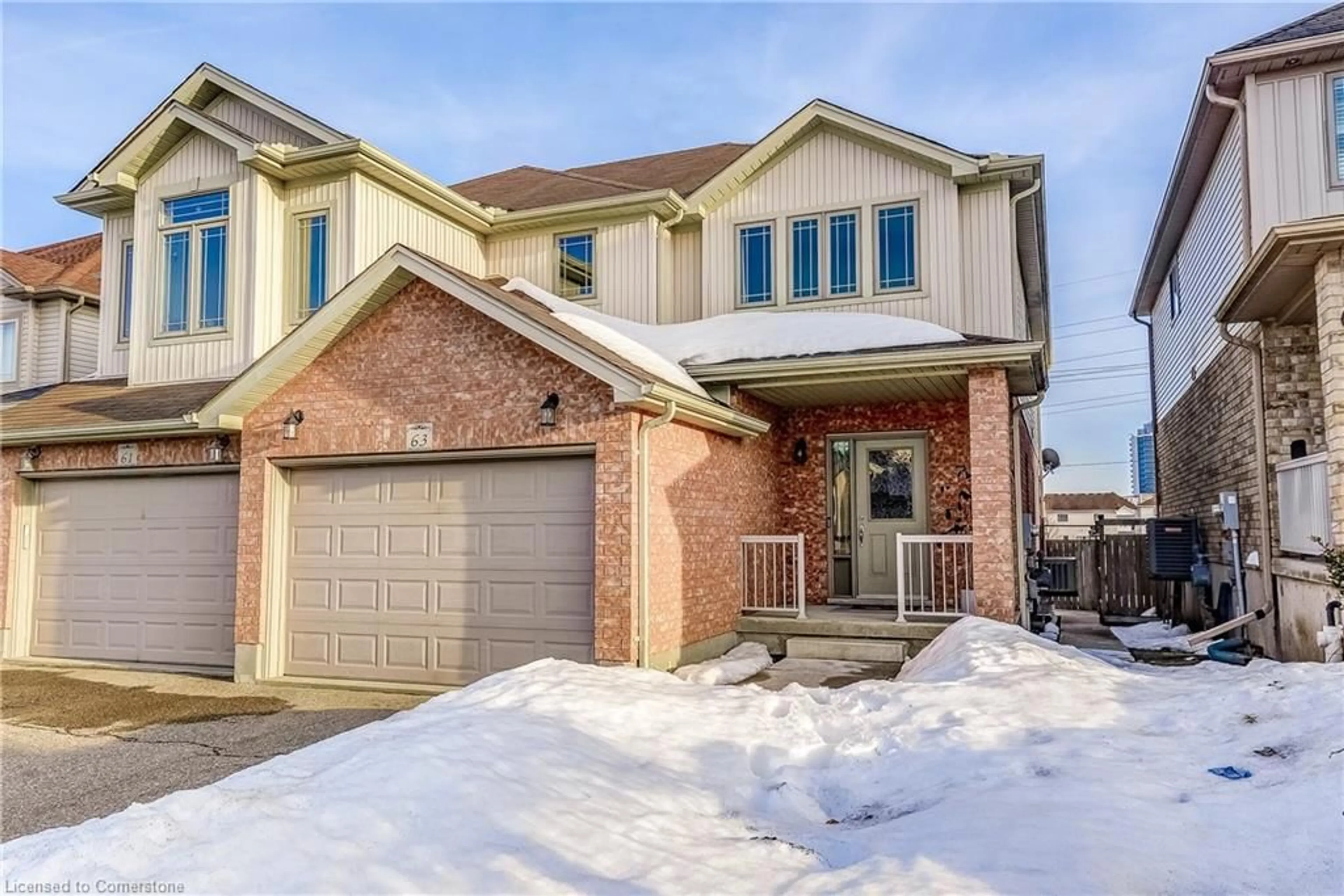 Home with brick exterior material, street for 63 Huck Cres, Kitchener Ontario N2N 0A4