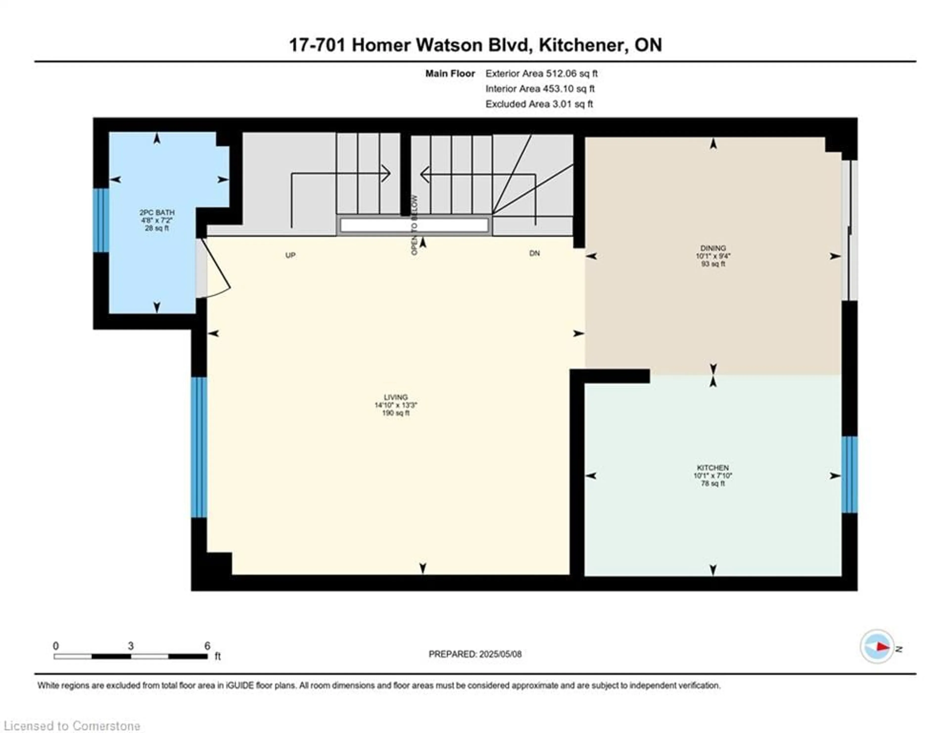 Floor plan for 701 Homer Watson Blvd #17, Kitchener Ontario N2C 0B5