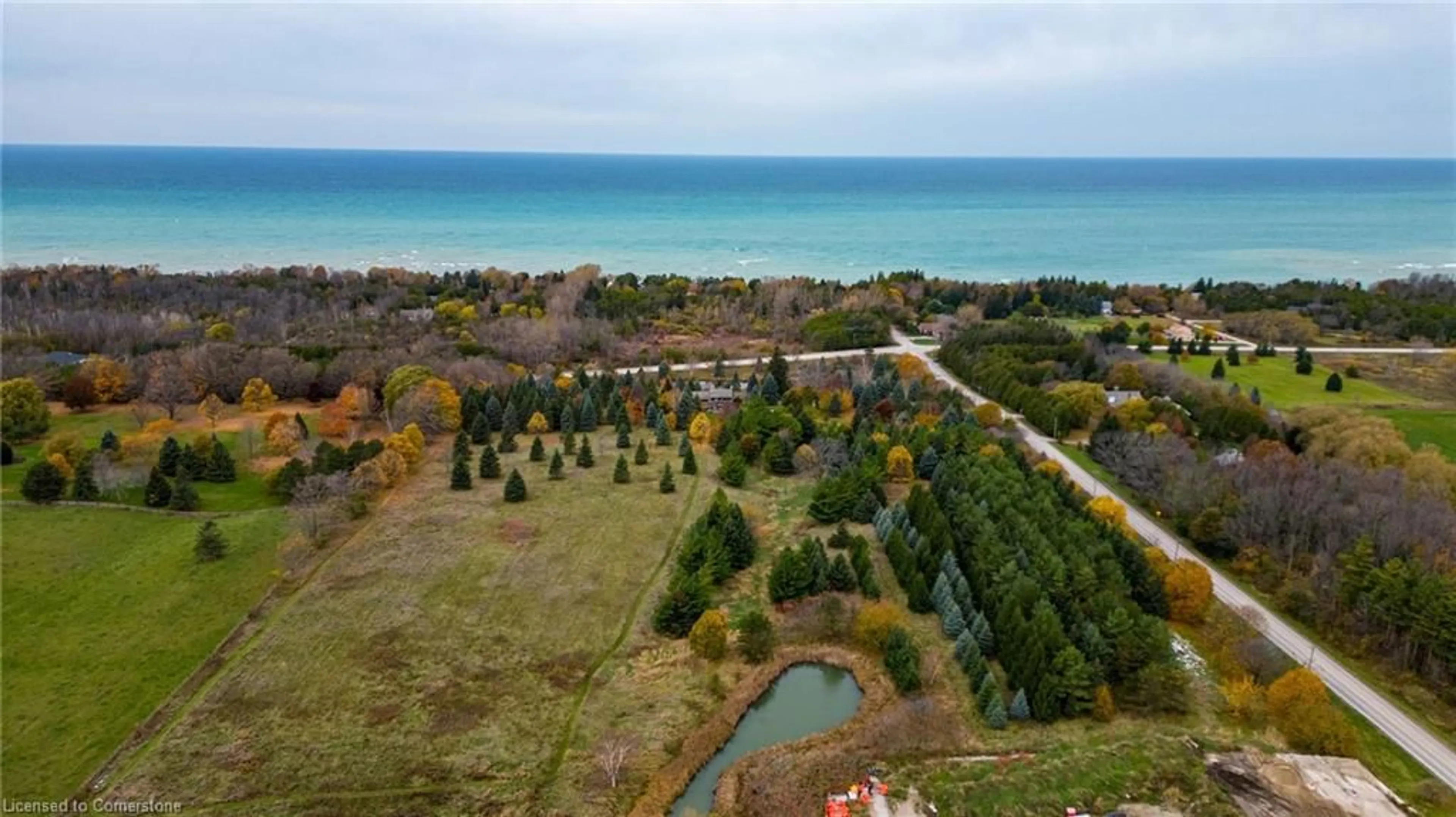 A pic from outside/outdoor area/front of a property/back of a property/a pic from drone, water/lake/river/ocean view for 1597 Concession 5 Rd, Kincardine Ontario N2Z 1H1