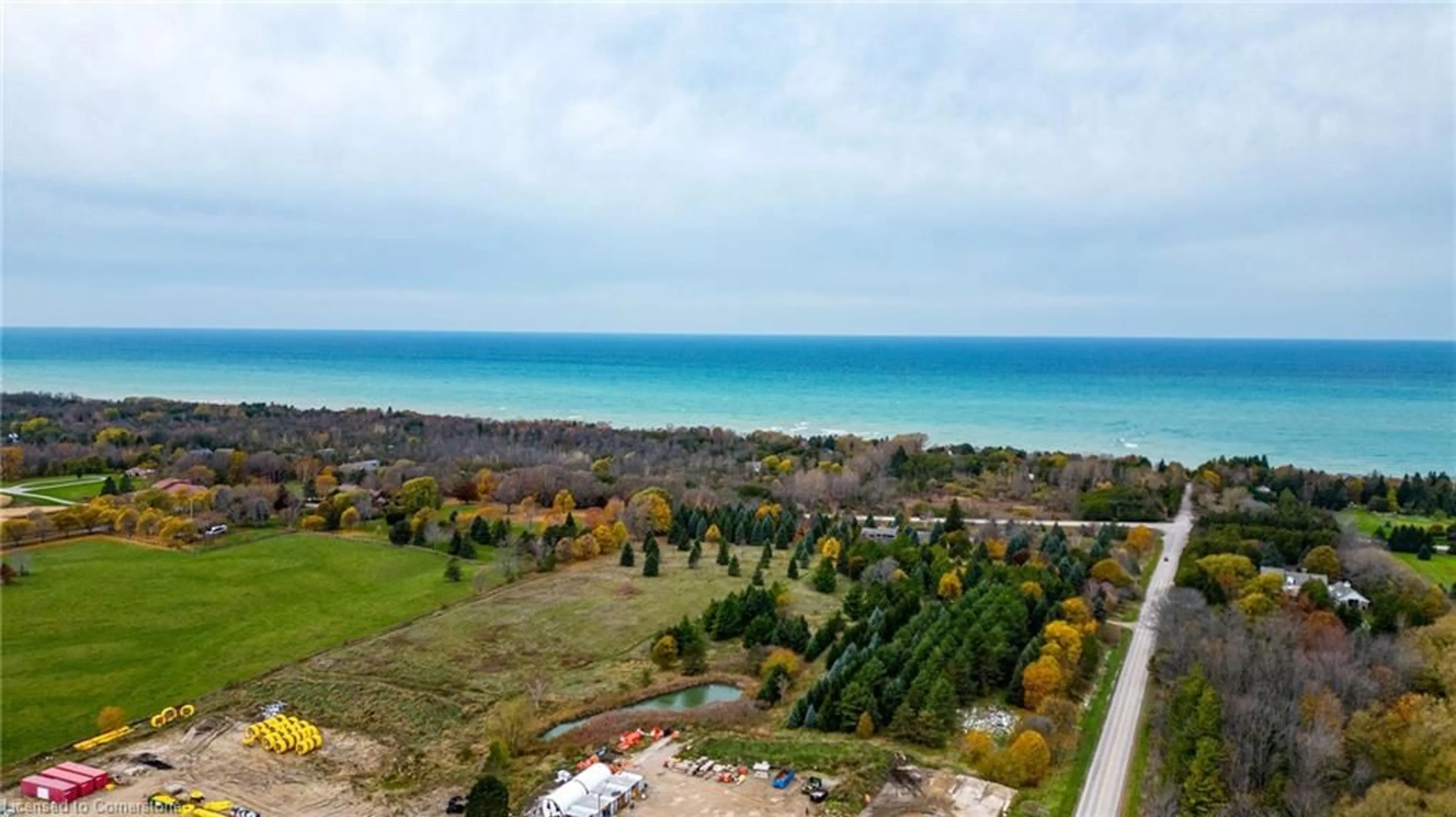 A pic from outside/outdoor area/front of a property/back of a property/a pic from drone, water/lake/river/ocean view for 1597 Concession 5 Rd, Kincardine Ontario N2Z 1H1