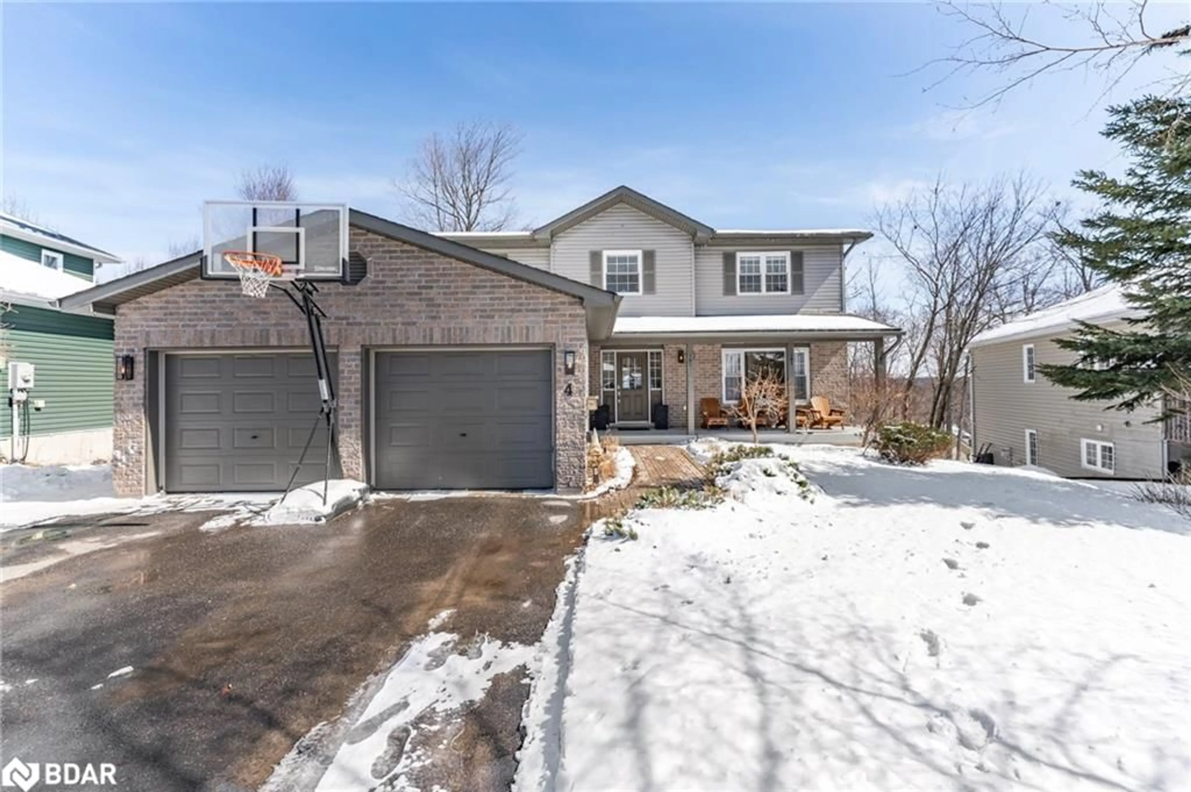 Home with brick exterior material, street for 4 Knotty Pine Trail, Huntsville Ontario P1H 1S9