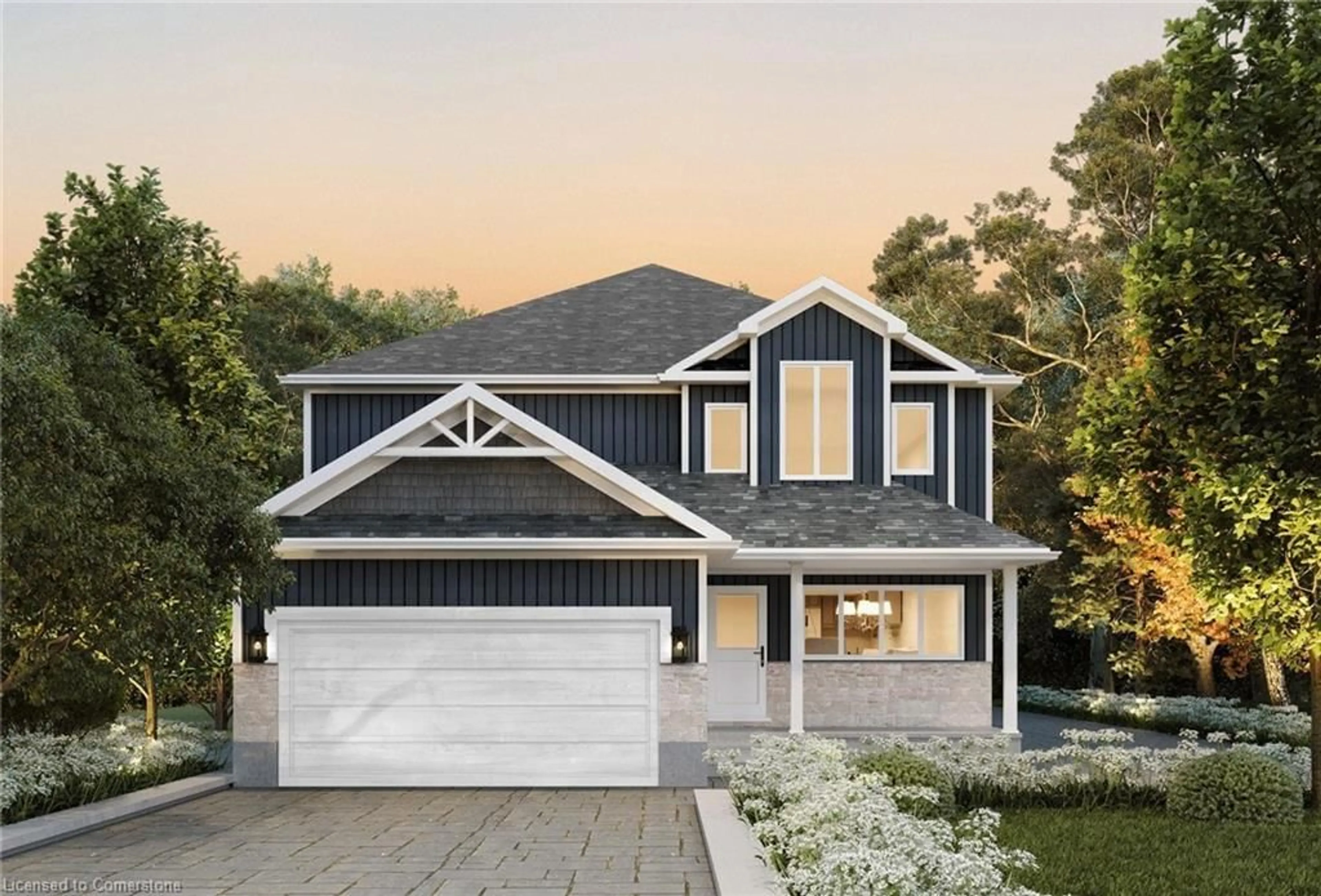 Home with vinyl exterior material, street for 202 Bridge Cres, Minto Ontario N0G 2P0