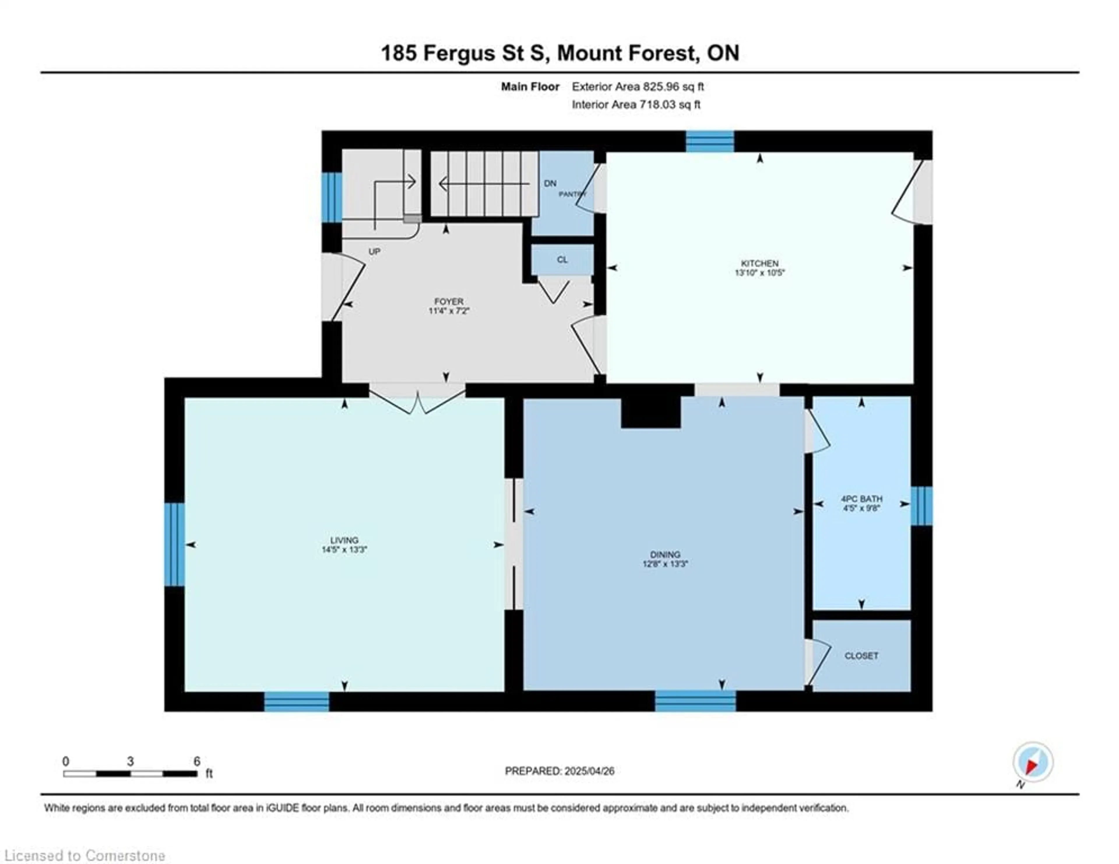 Floor plan for St, Mount Forest Ontario N0G 2L2