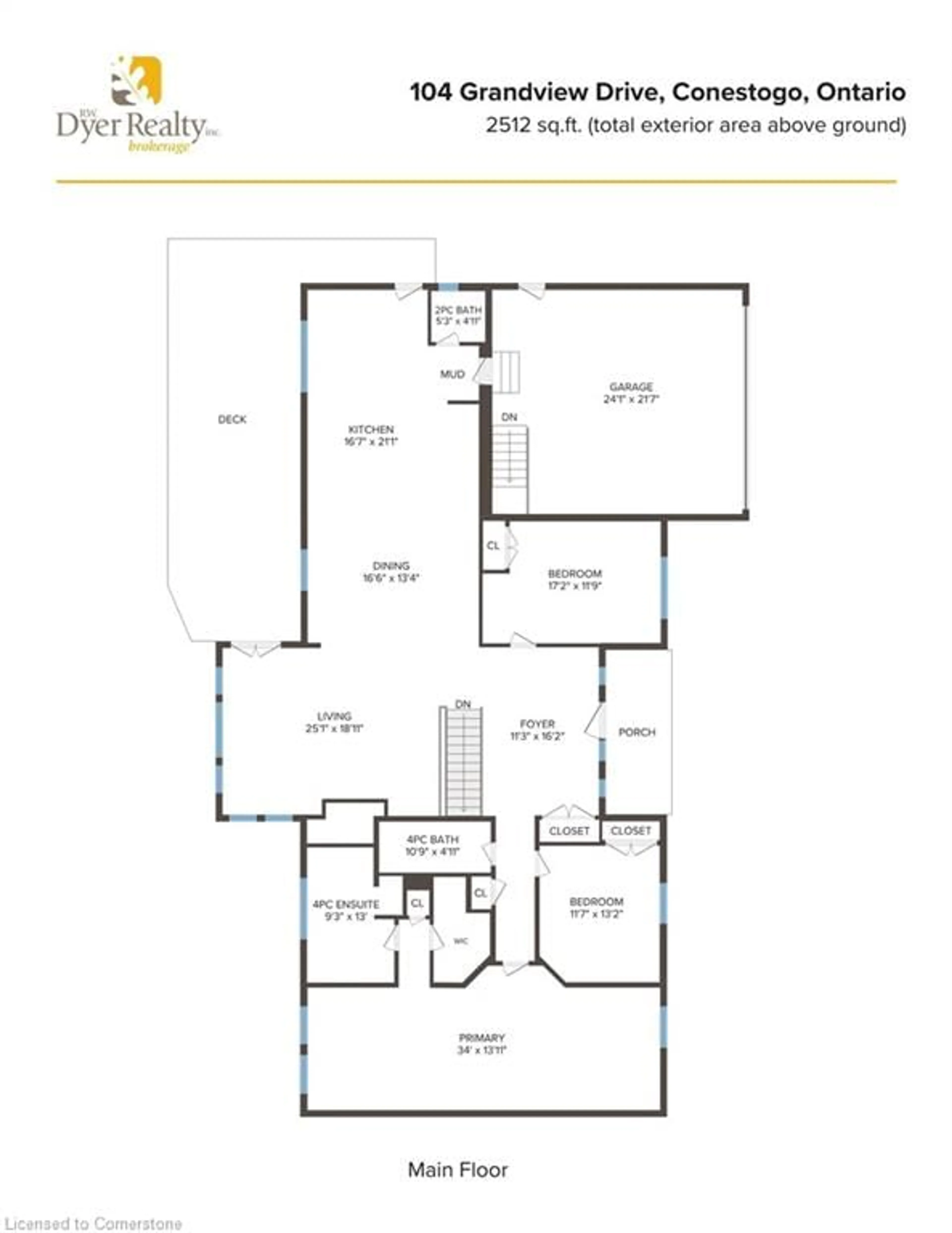 Floor plan for 104 Grandview Dr, Conestogo Ontario N0B 1N0