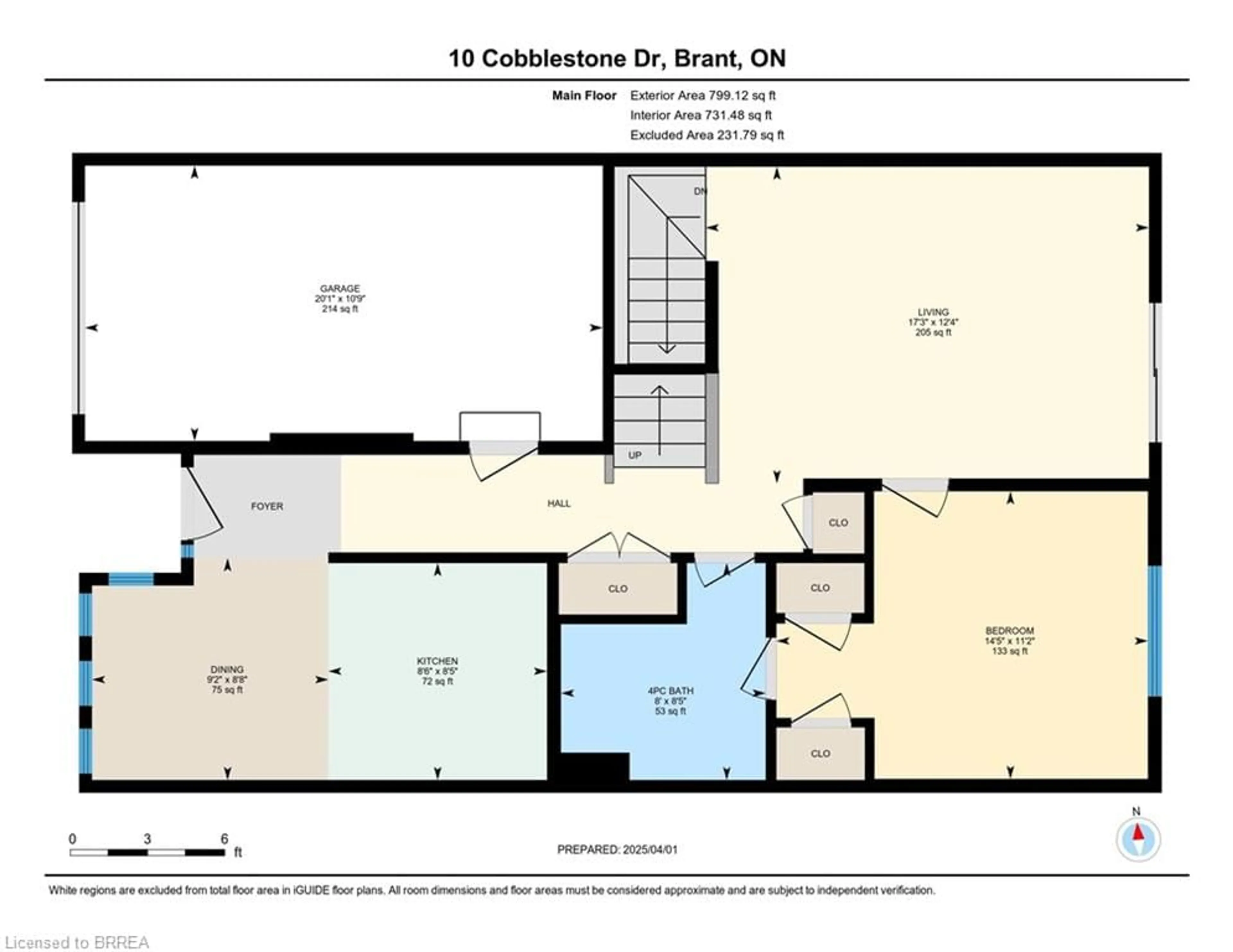 Floor plan for 10 Cobblestone Drive #2, Paris Ontario N3L 4G8