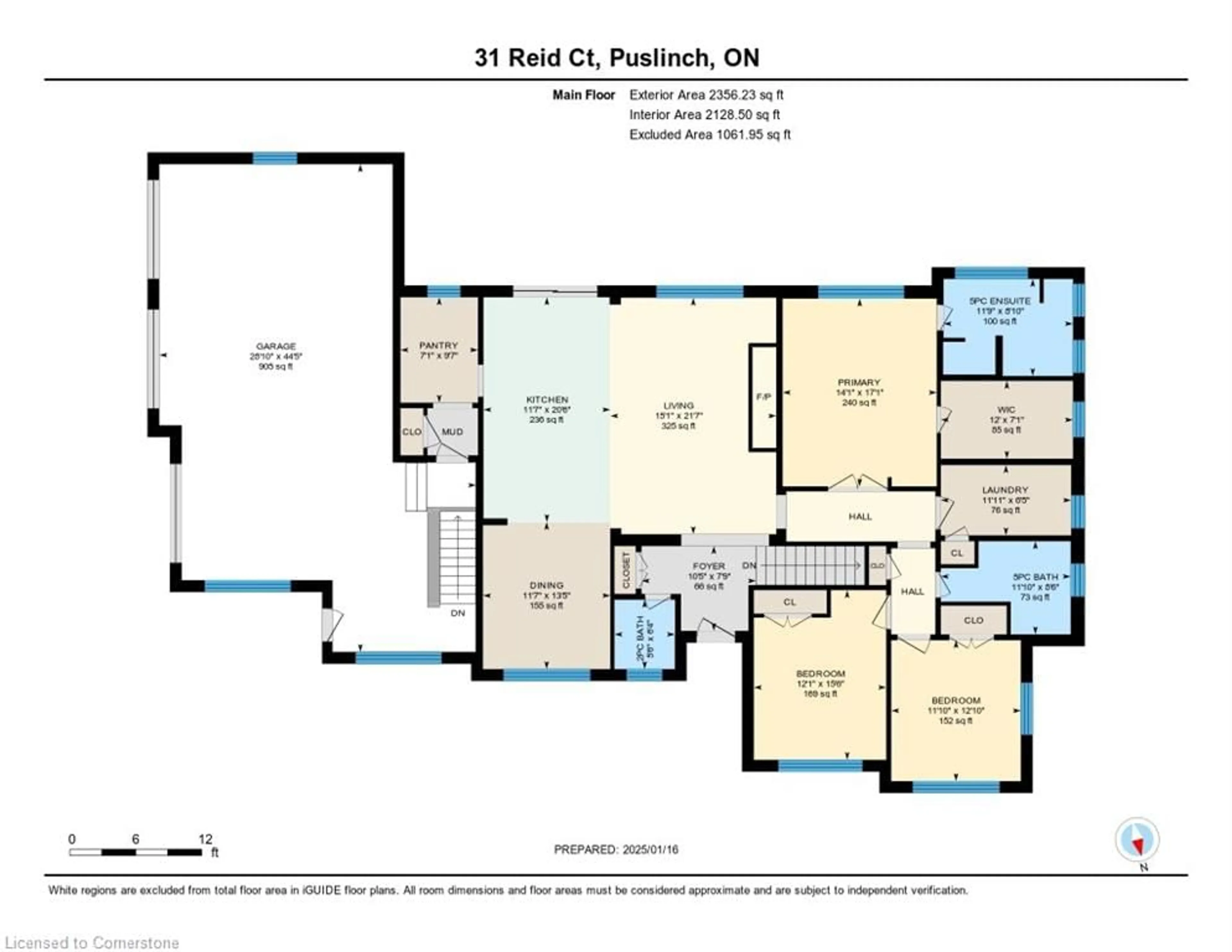 Floor plan for 31 Reid Crt, Puslinch Ontario N0B 2J0