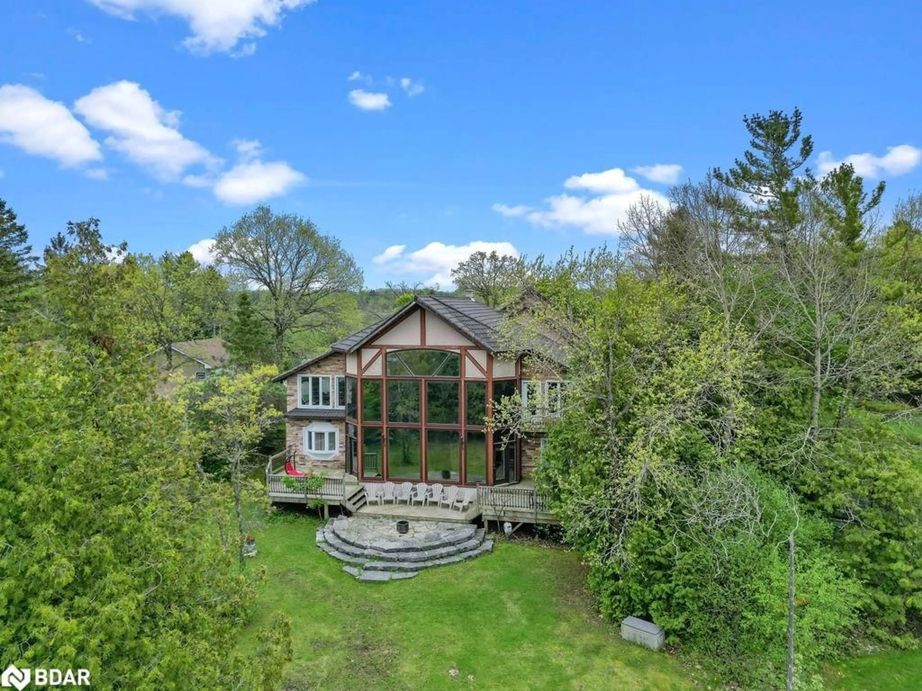 A pic from outside/outdoor area/front of a property/back of a property/a pic from drone, water/lake/river/ocean view for 75 Meachin Dr, Kawartha Lakes Ontario K0M 1L0