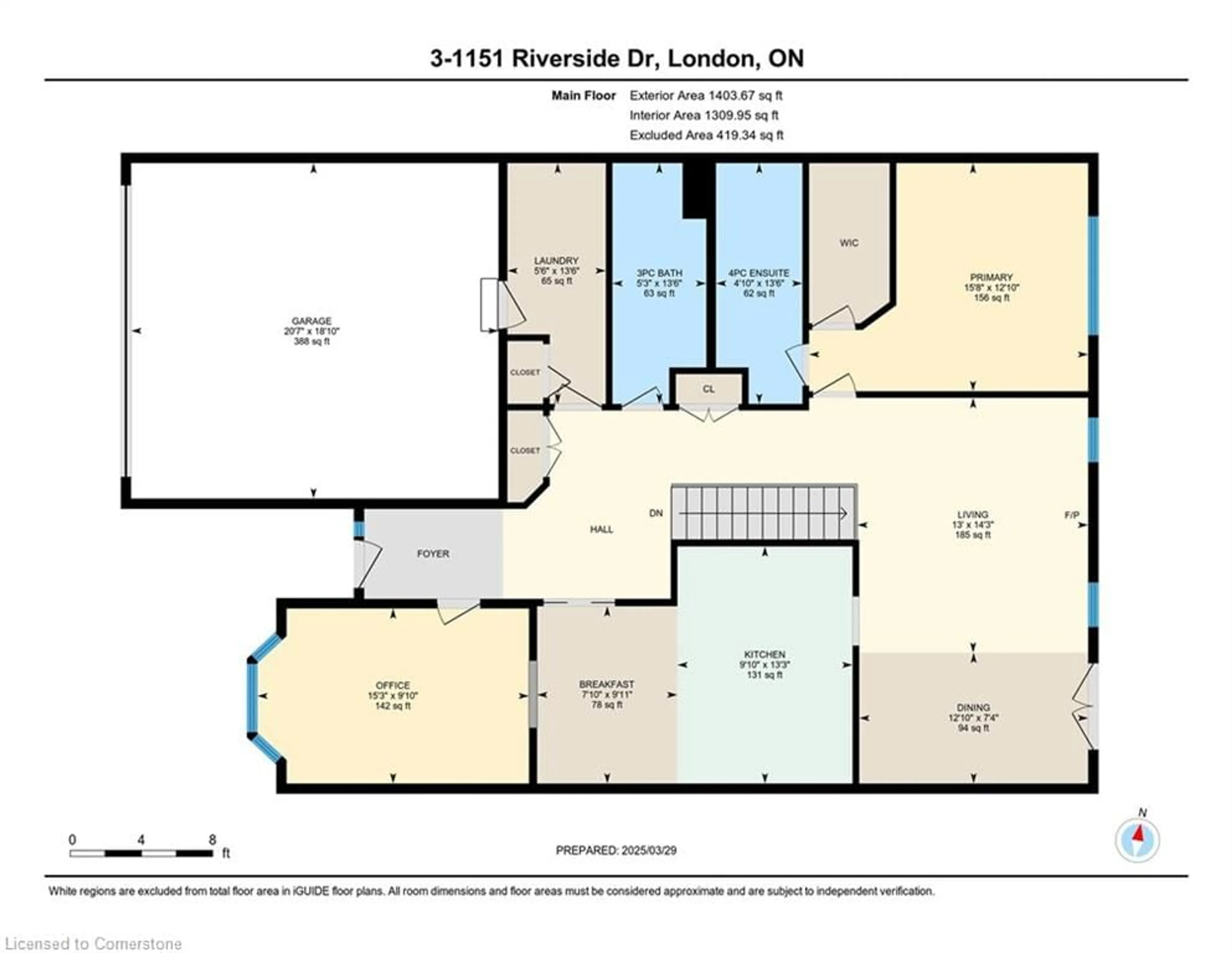 Floor plan for 1151 Riverside Dr #3, London Ontario N6H 2T7