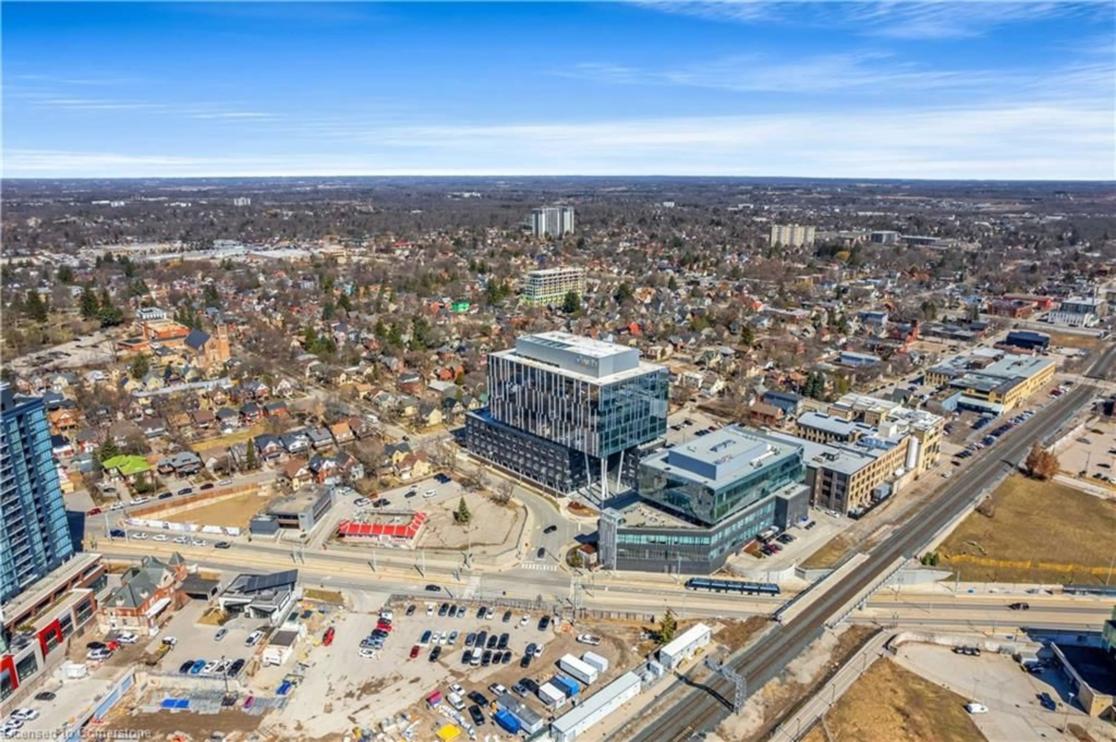 A pic from outside/outdoor area/front of a property/back of a property/a pic from drone, building for 104 Garment St #1006, Kitchener Ontario N2G 0C8