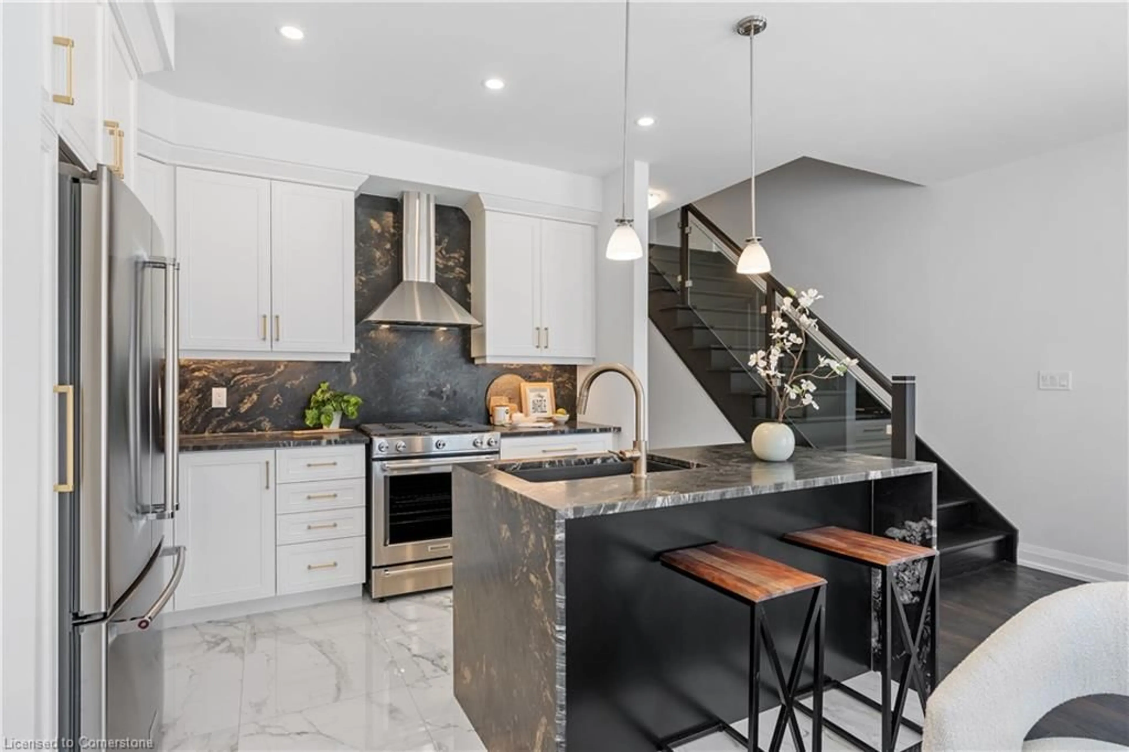 Contemporary kitchen, ceramic/tile floor for 675 Victoria Rd #23, Guelph Ontario N1E 0S9