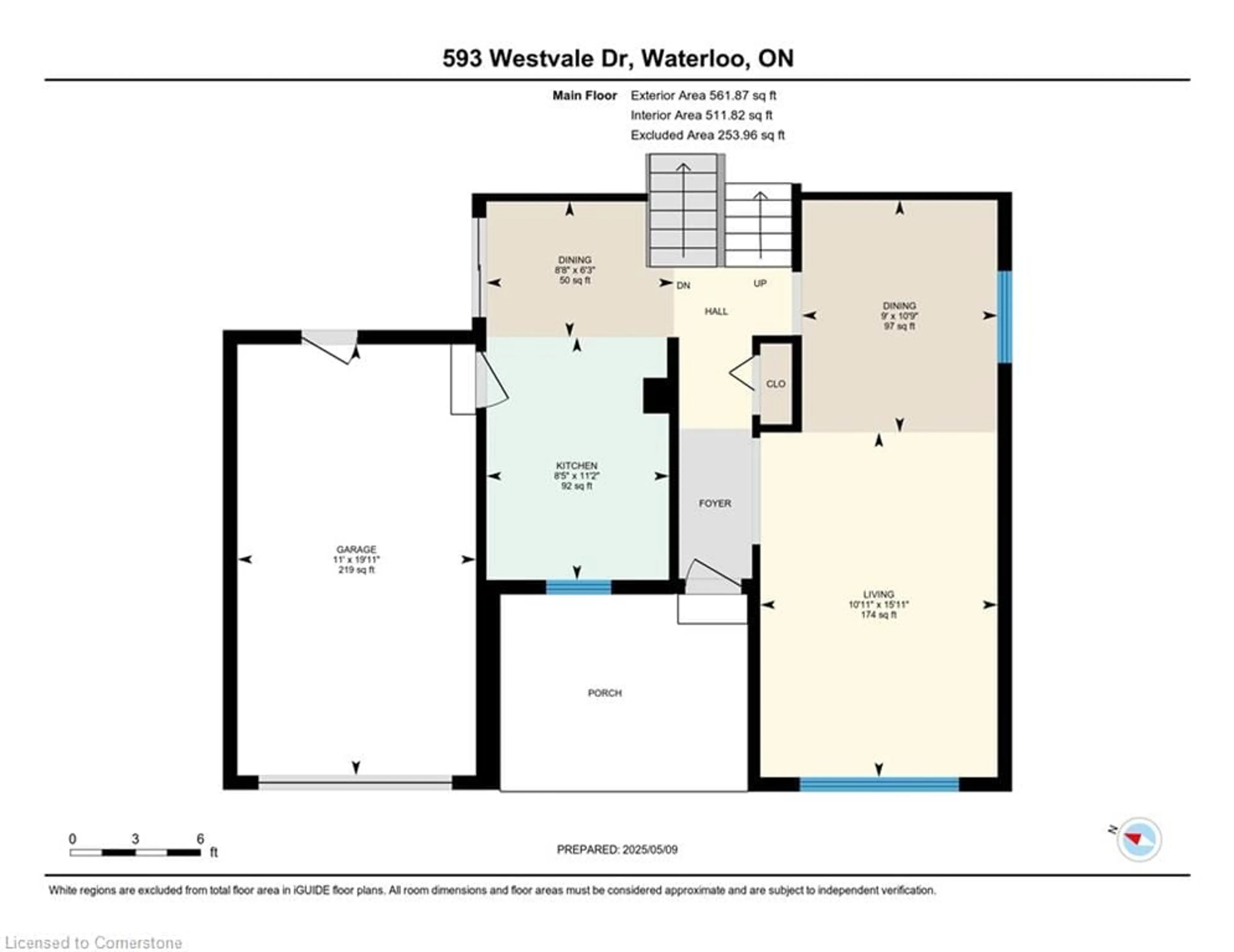 Floor plan for 593 Westvale Dr, Waterloo Ontario N2T 1G5