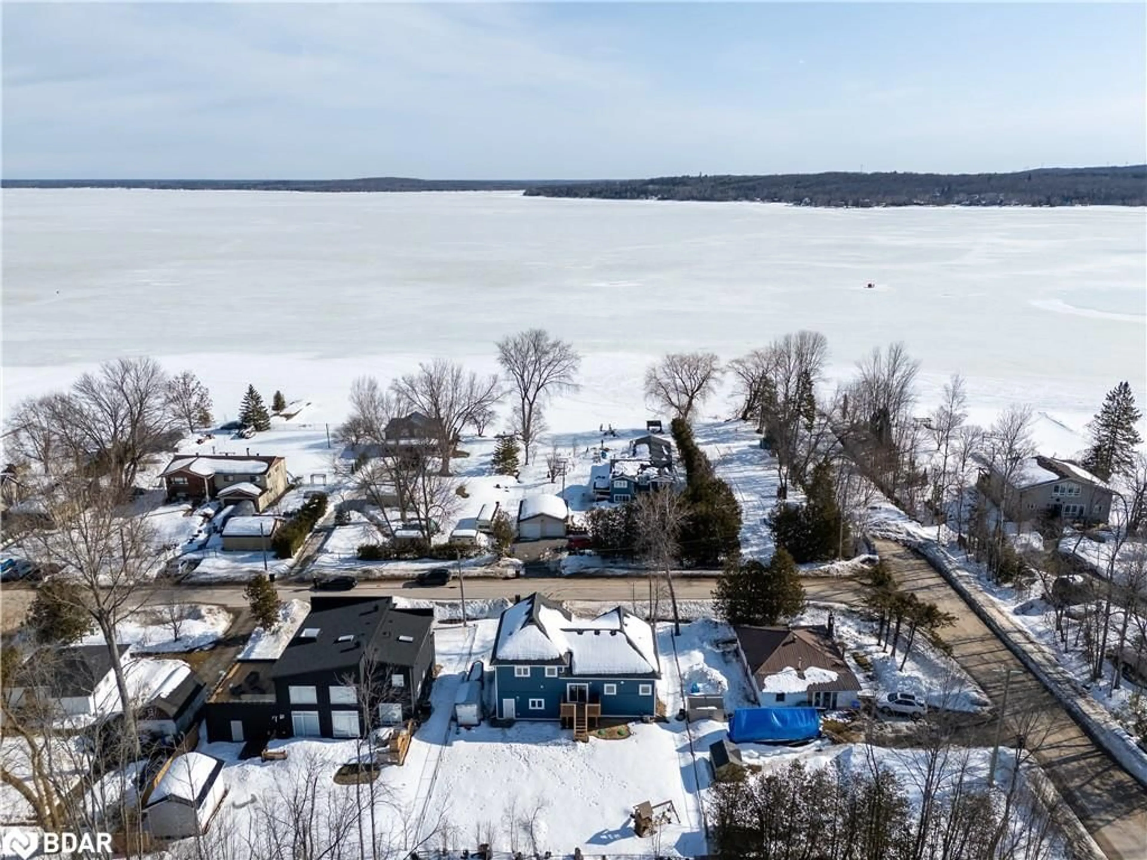 A pic from outside/outdoor area/front of a property/back of a property/a pic from drone, water/lake/river/ocean view for 60 Sallows Dr, Victoria Harbour Ontario L0K 2A0