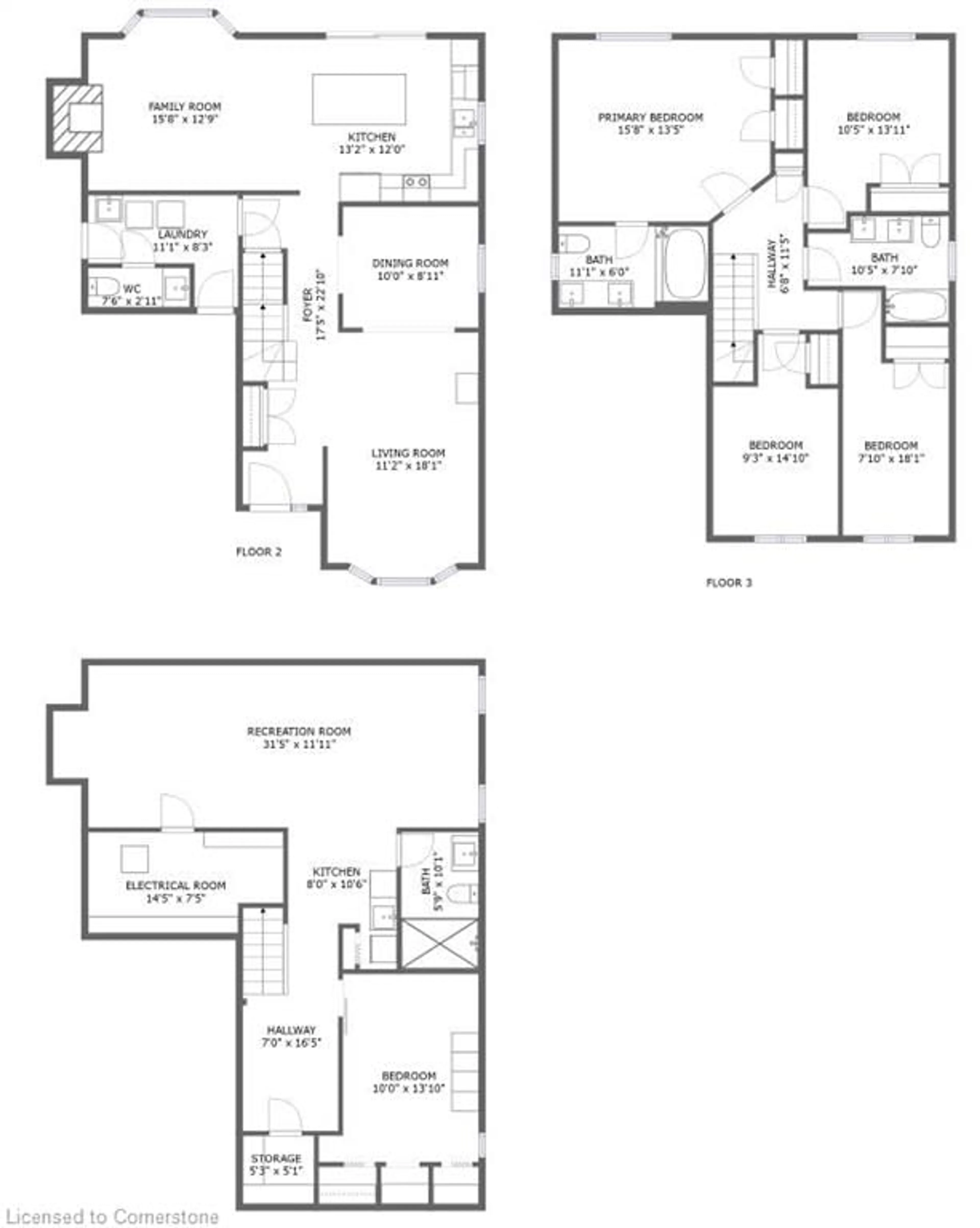 Floor plan for 2 Desantis Crt, Hamilton Ontario L8W 3A9