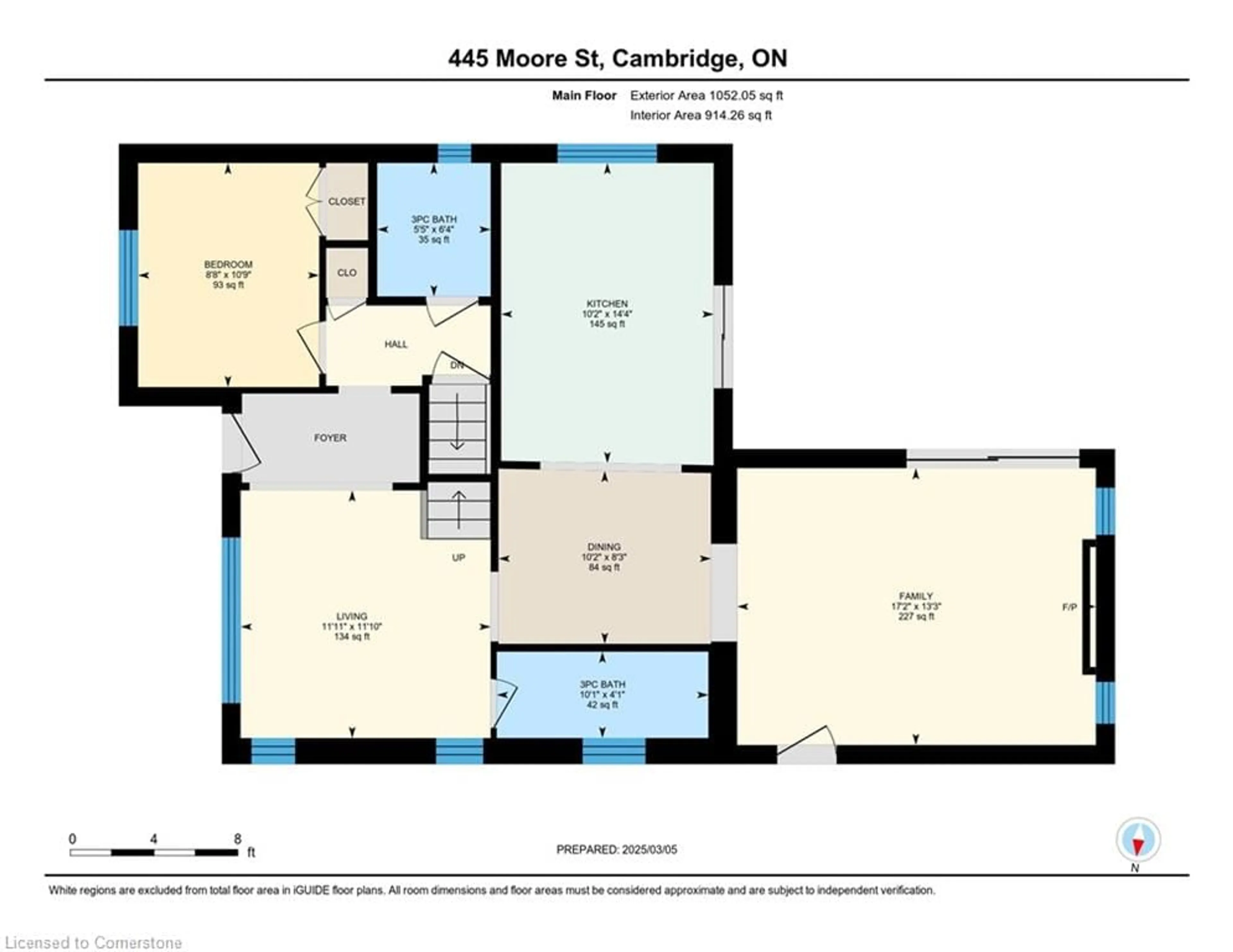 Floor plan for 445 Moore St, Cambridge Ontario N3H 3B1