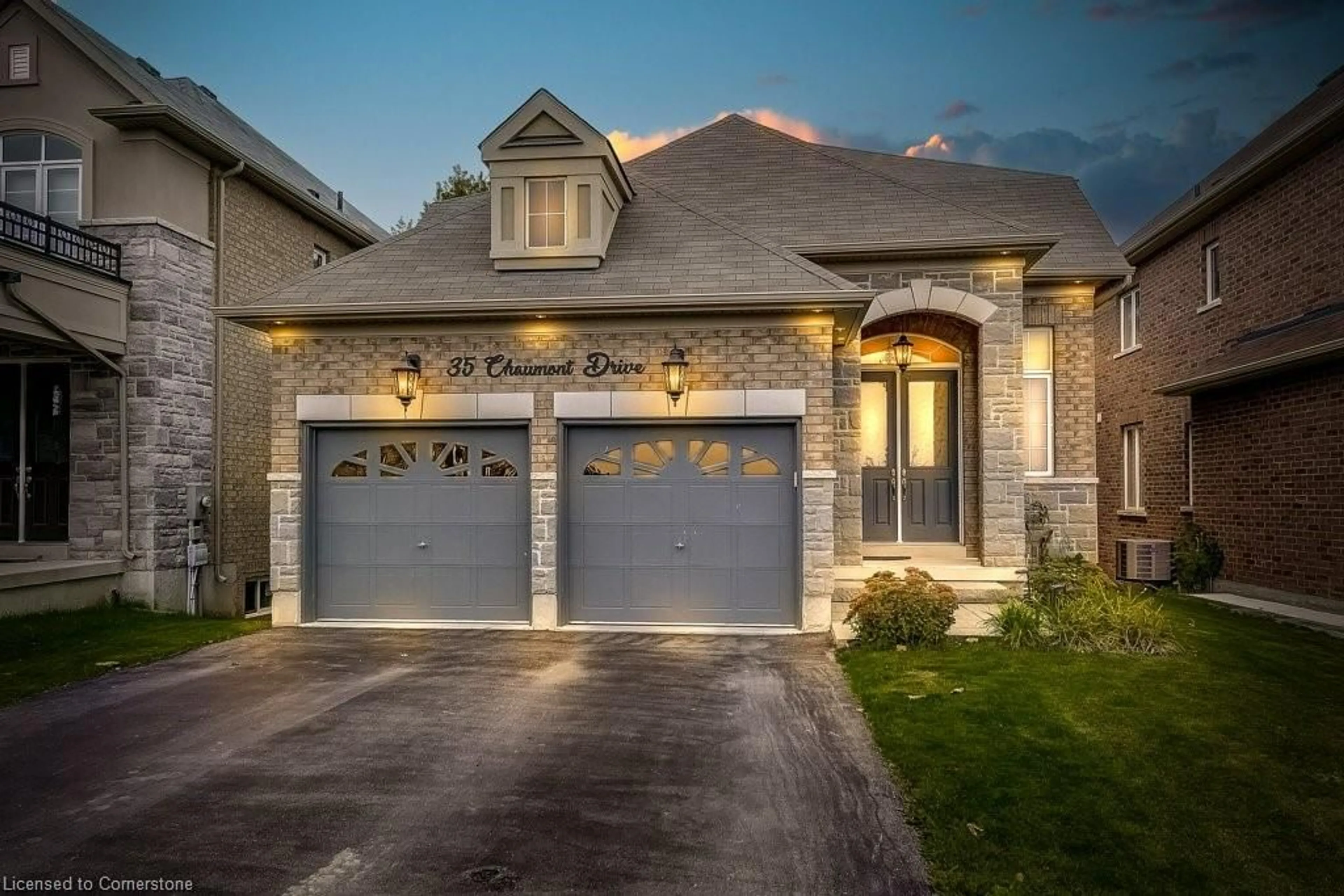 Home with brick exterior material, street for 35 Chaumont Dr, Hamilton Ontario L8J 0J8