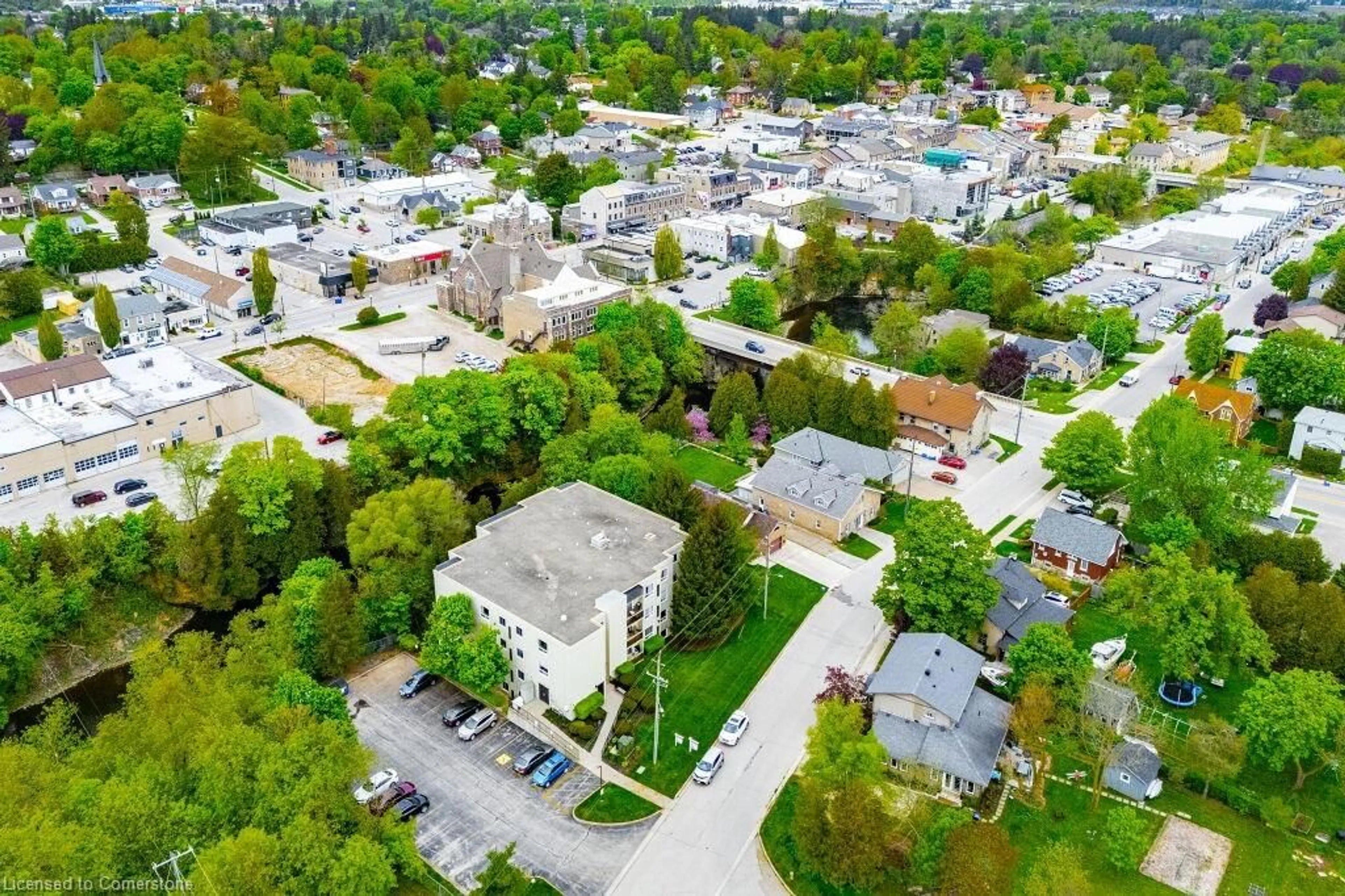 A pic from outside/outdoor area/front of a property/back of a property/a pic from drone, street for 245 Queen St #103, Fergus Ontario N1M 3R6