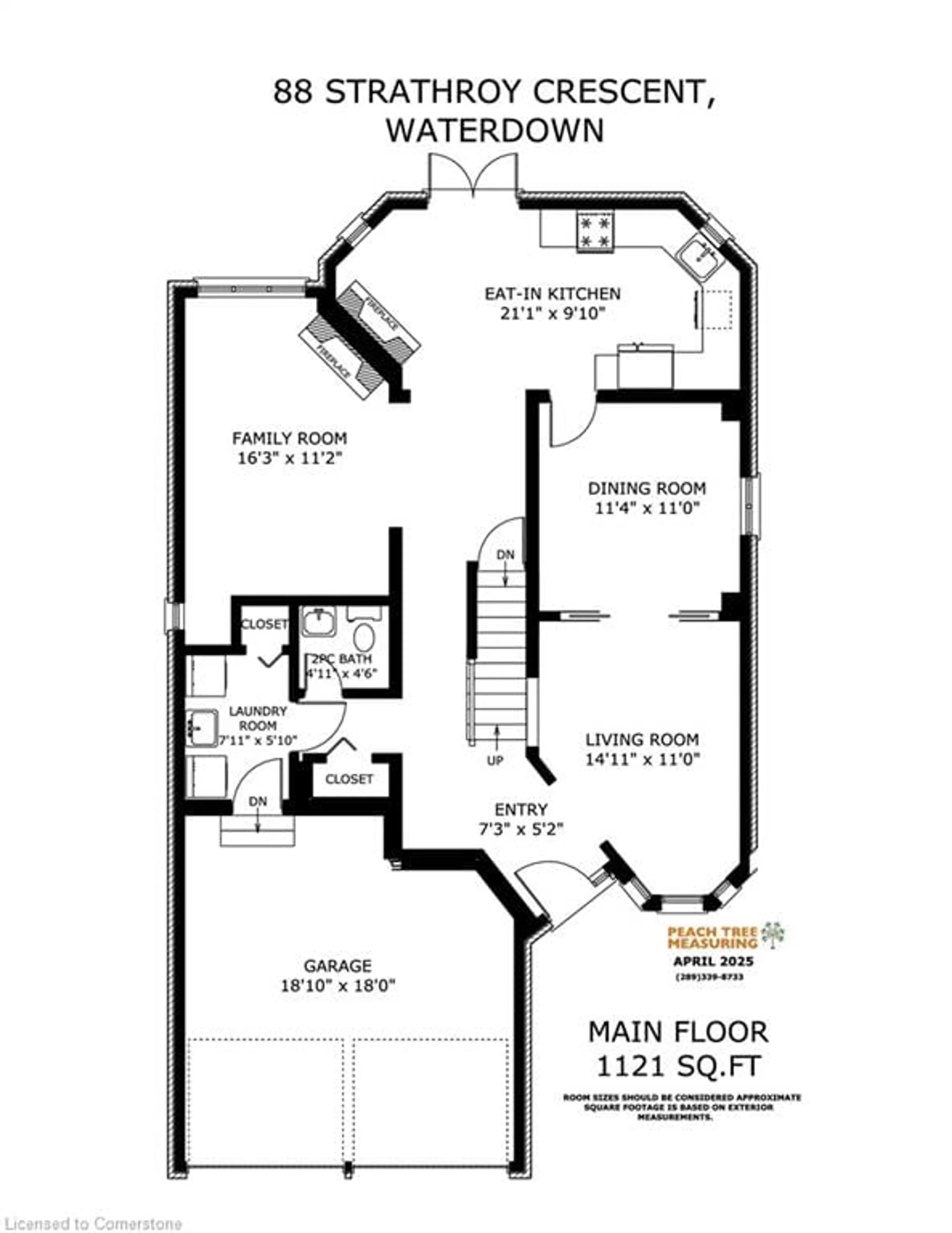 Floor plan for 88 Strathroy Cres, Waterdown Ontario L8B 0N5