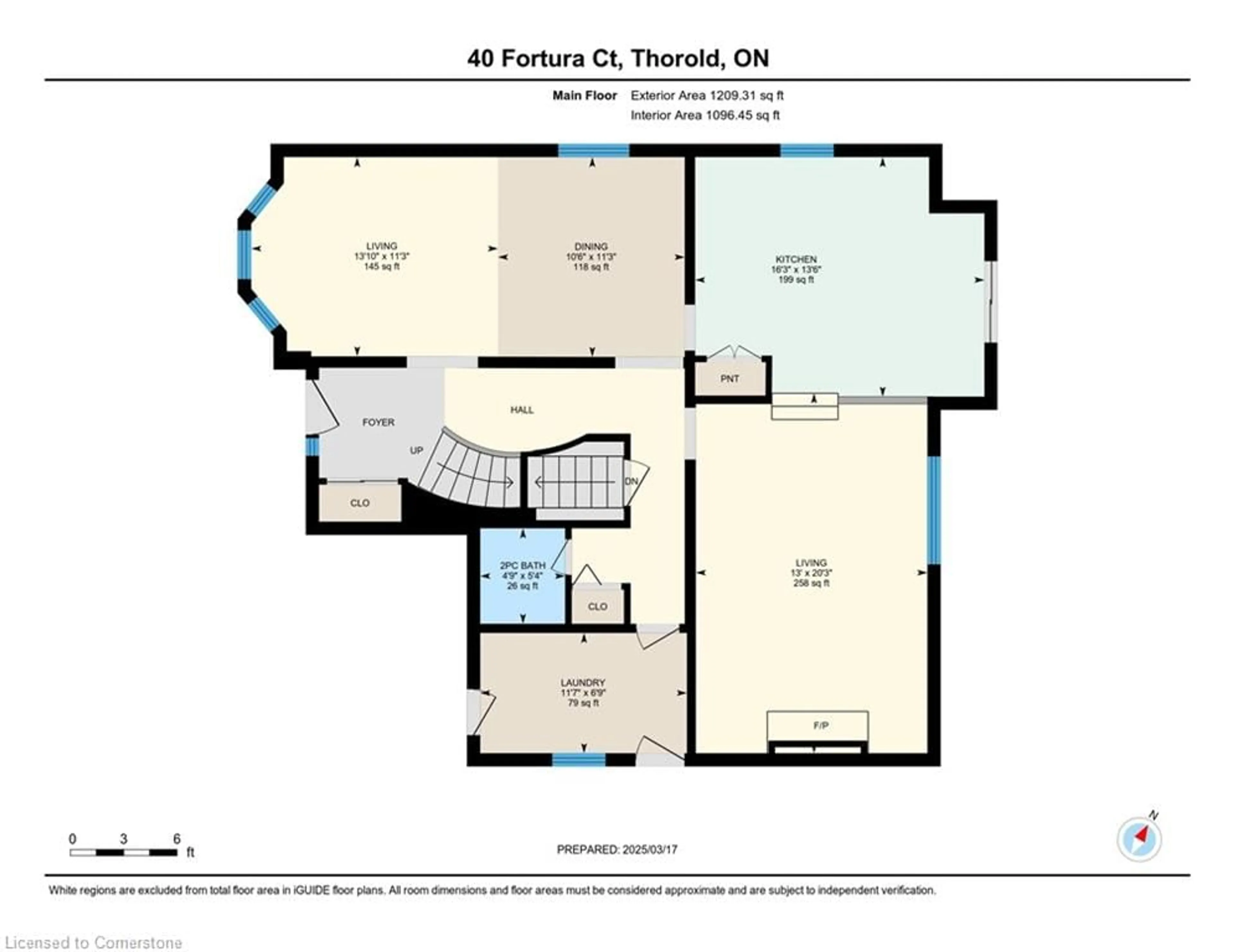 Floor plan for 46 Fortura Crt, Thorold Ontario L2V 4Y1
