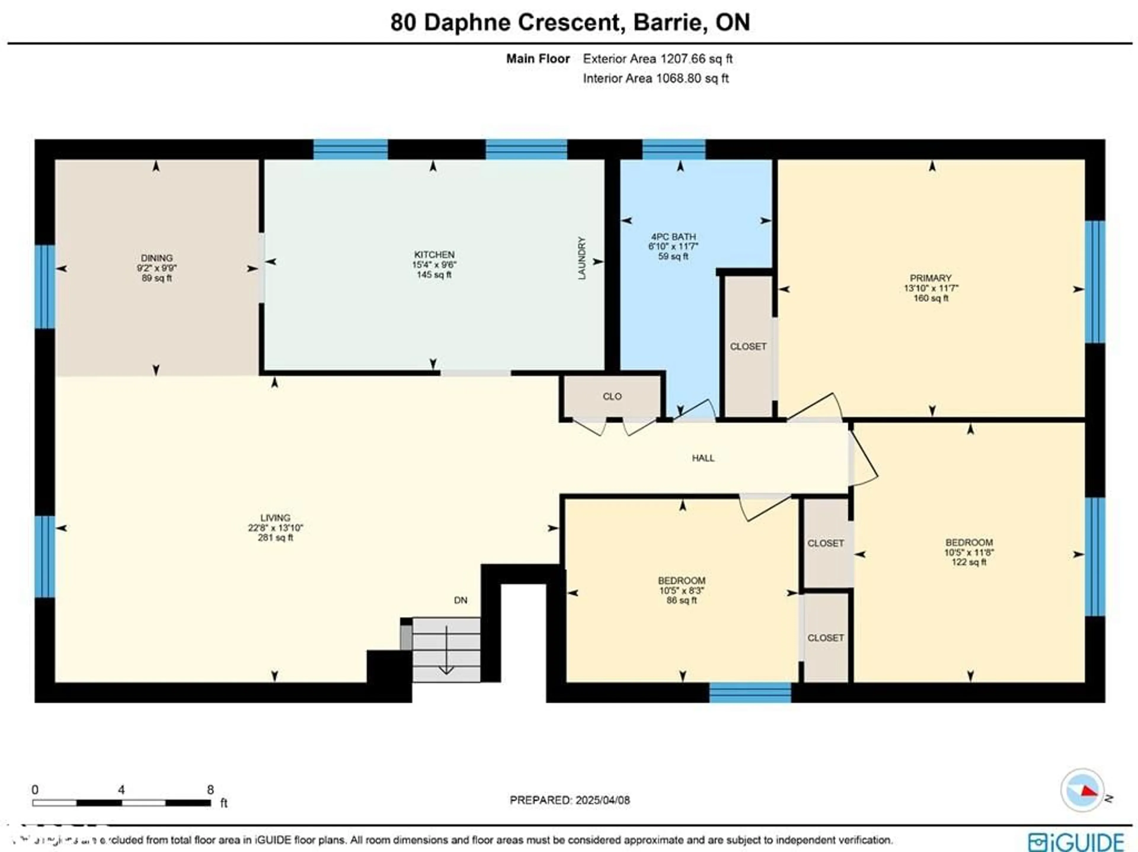 Floor plan for 80 Daphne Cres, Barrie Ontario L4M 2Y9