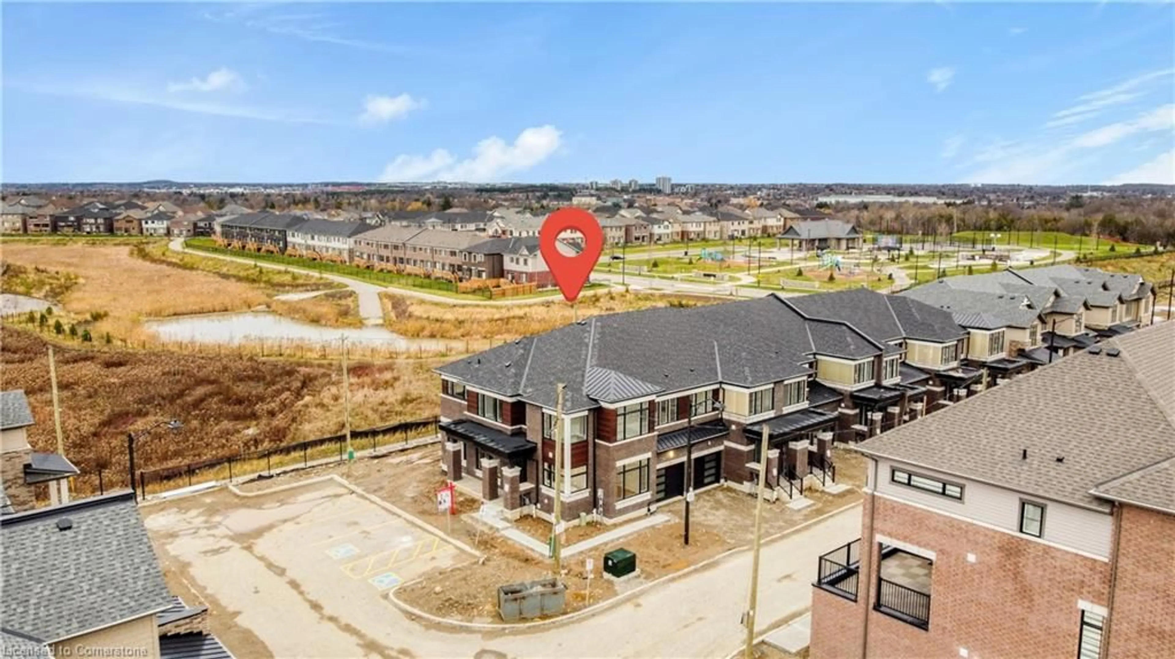 A pic from outside/outdoor area/front of a property/back of a property/a pic from drone, unknown for 420 Newman Dr #8, Cambridge Ontario N1S 0E9