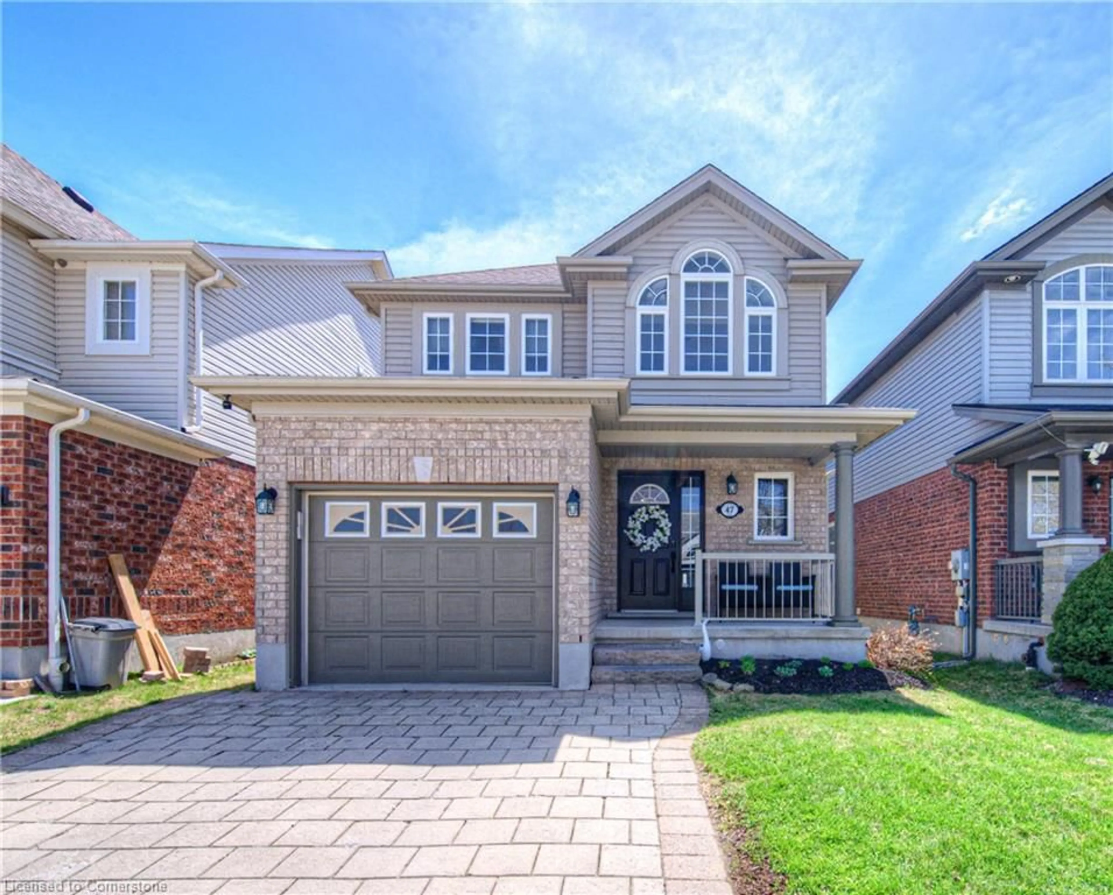 Home with brick exterior material, street for 47 Olivewood Way, Cambridge Ontario N3C 4P1