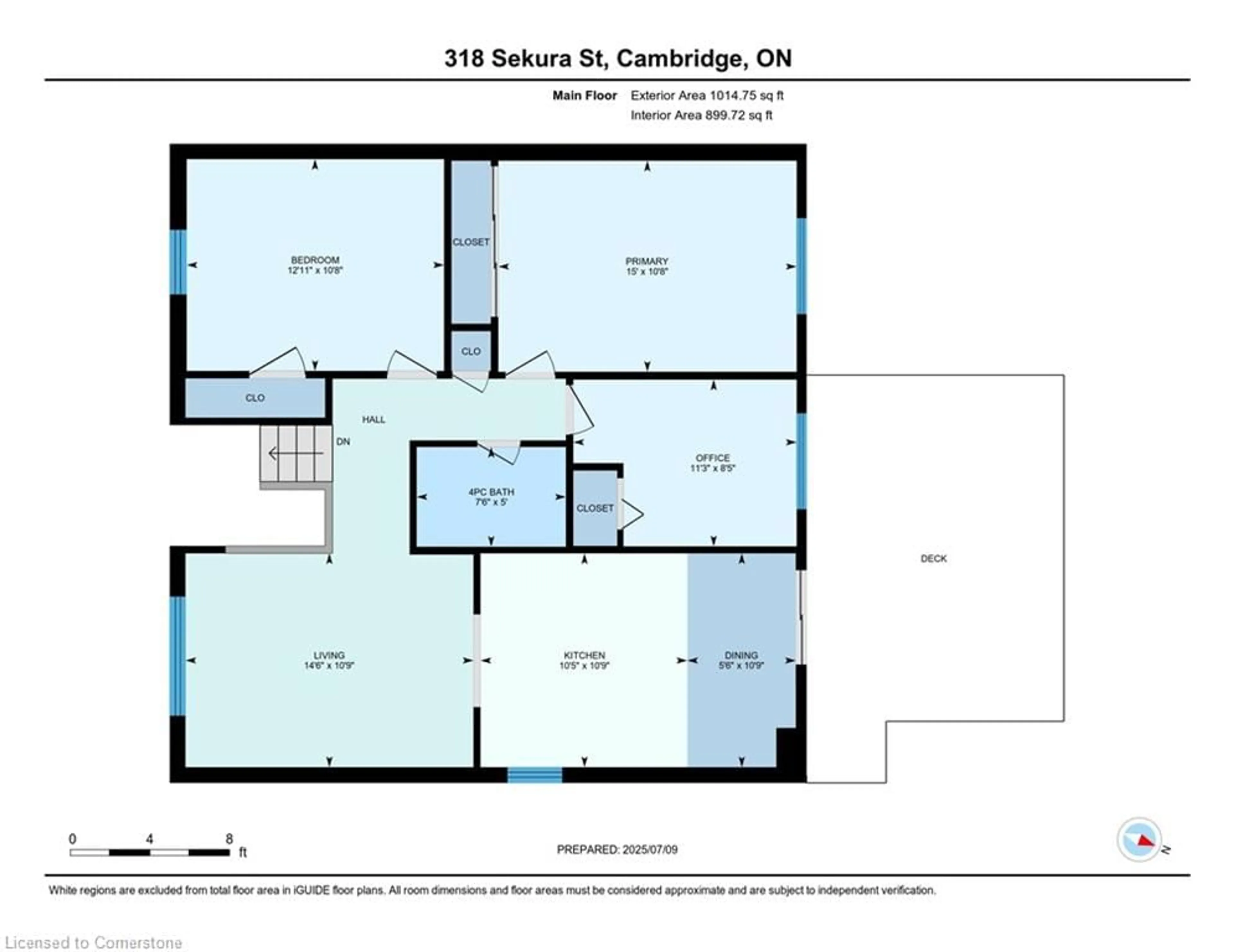 Floor plan for 318 Sekura St, Cambridge Ontario N1R 7W2