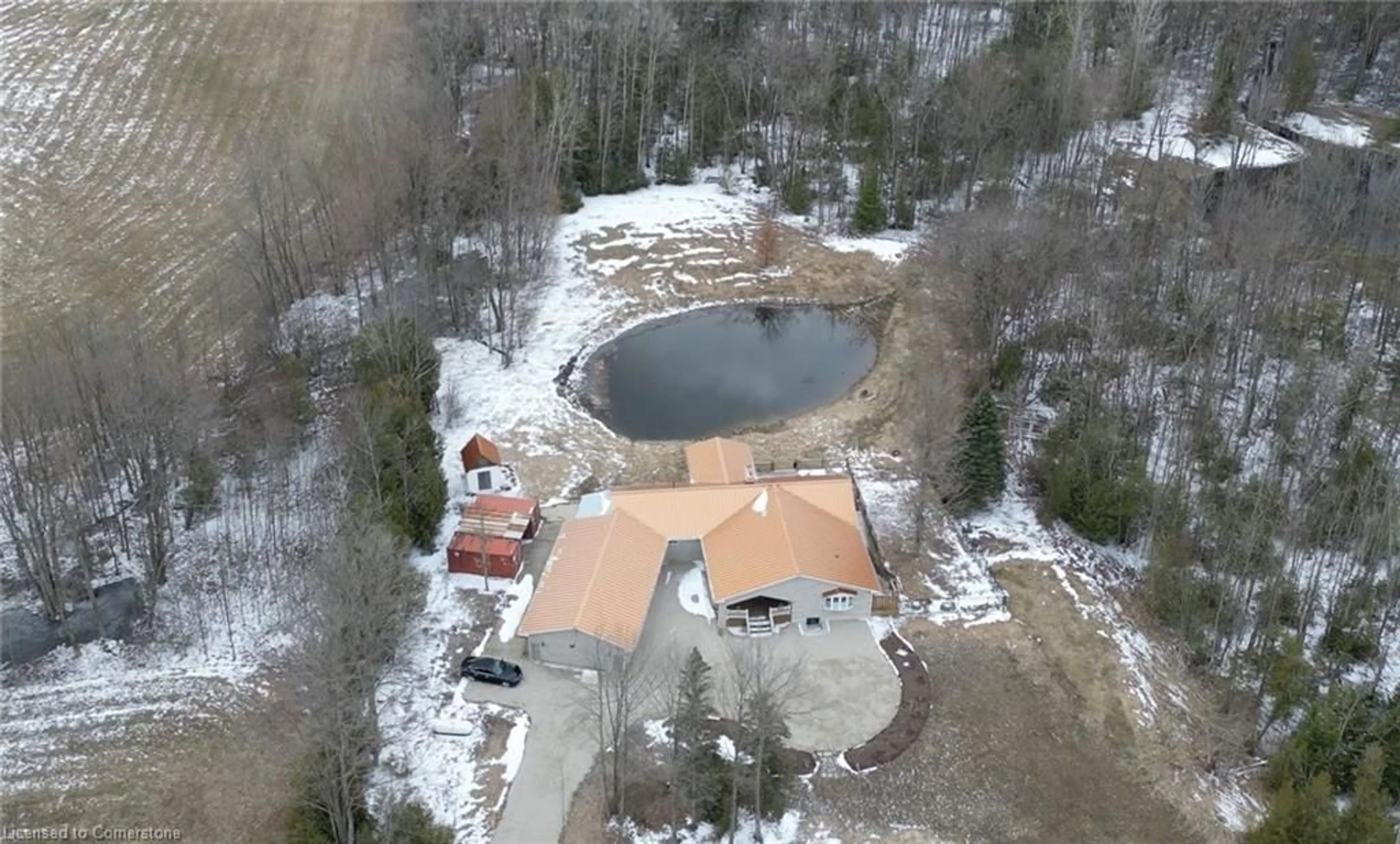 A pic from outside/outdoor area/front of a property/back of a property/a pic from drone, building for 263168 Wilder Lake Rd, Varney Ontario N0G 1R0