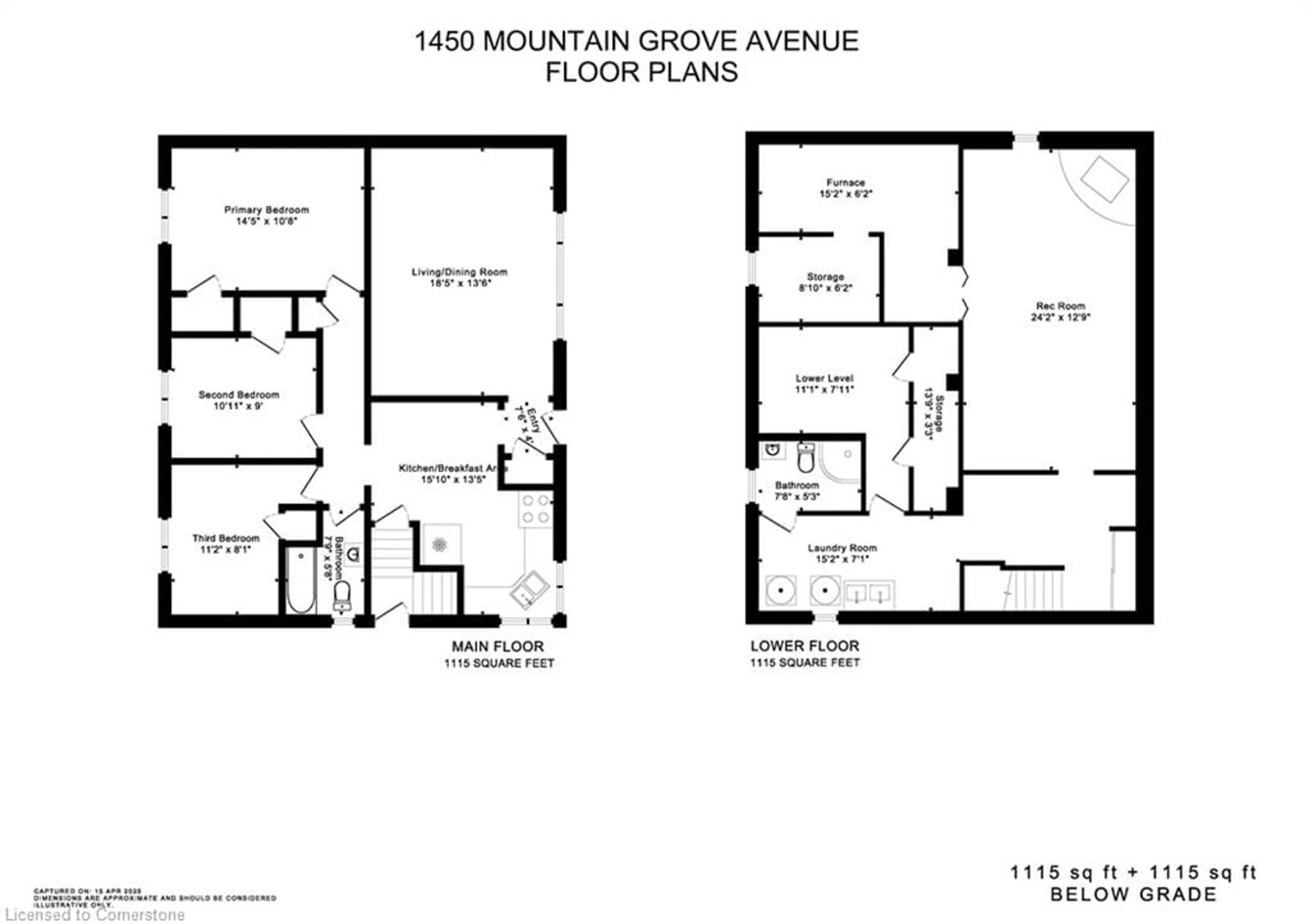 Floor plan for 1450 Mountain Grove Ave, Burlington Ontario L7P 2H3