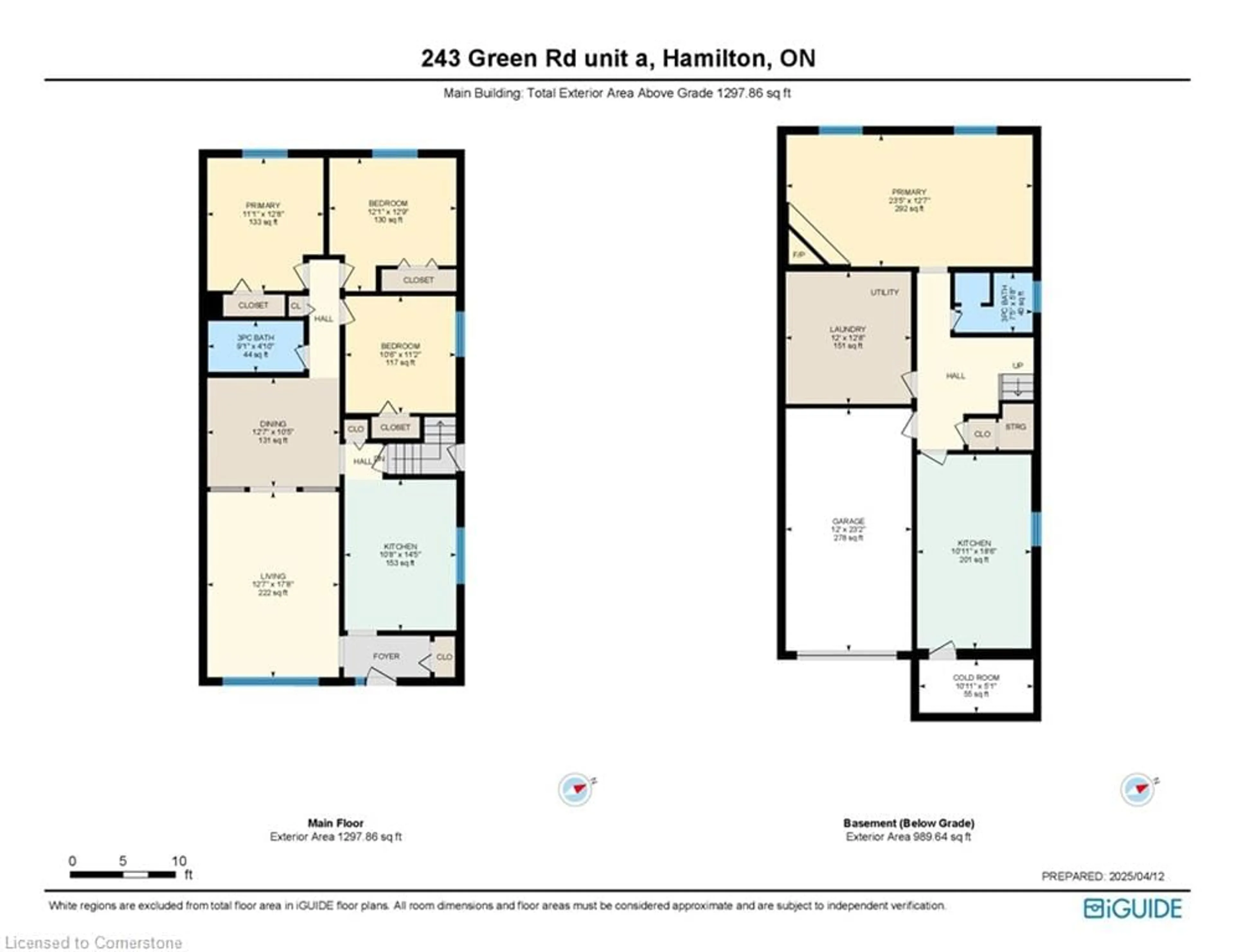 Floor plan for 243 A Green Rd, Stoney Creek Ontario L8E 3J5